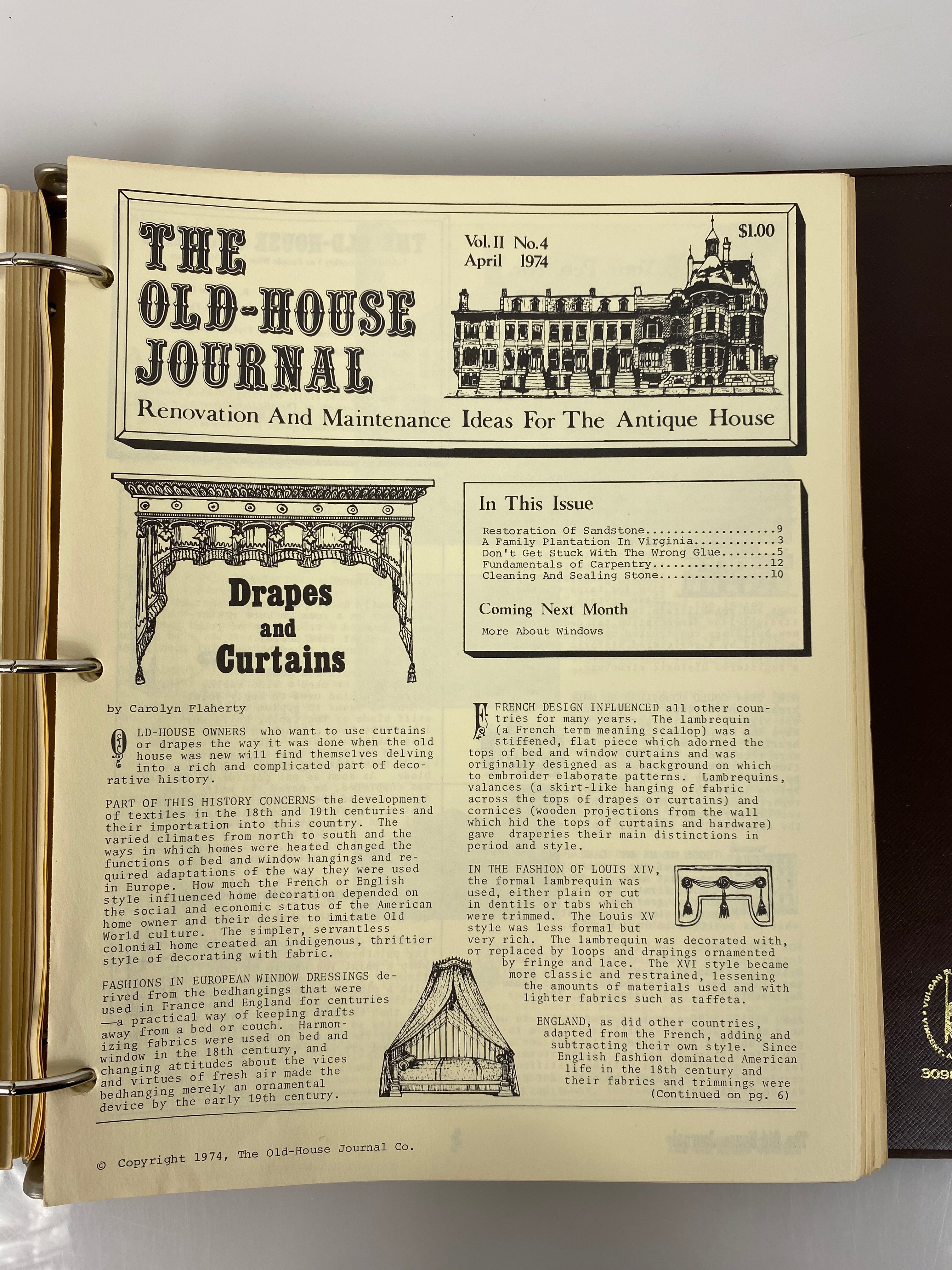 The Old-House Journal magazine/newsletter run 1973-1975 (complete run)