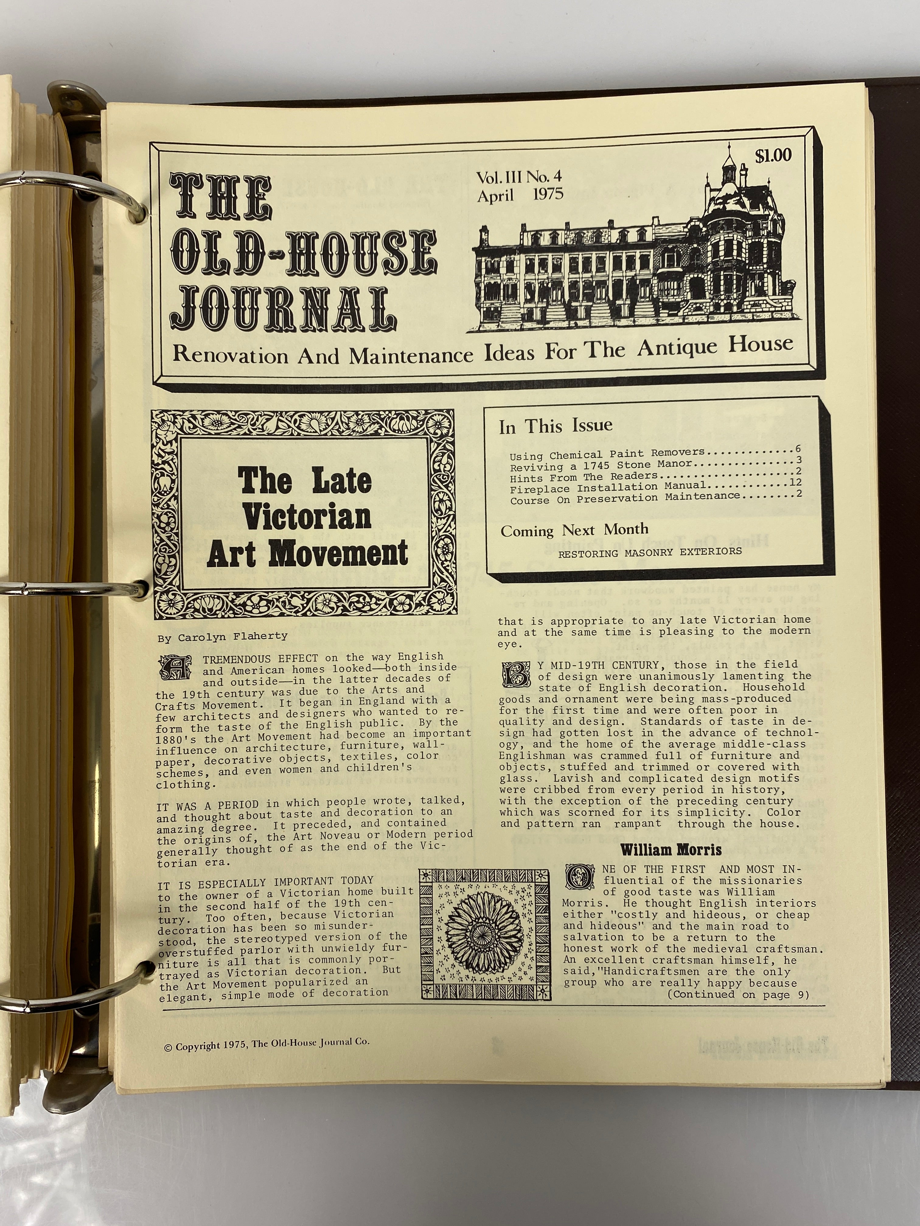 The Old-House Journal magazine/newsletter run 1973-1975 (complete run)
