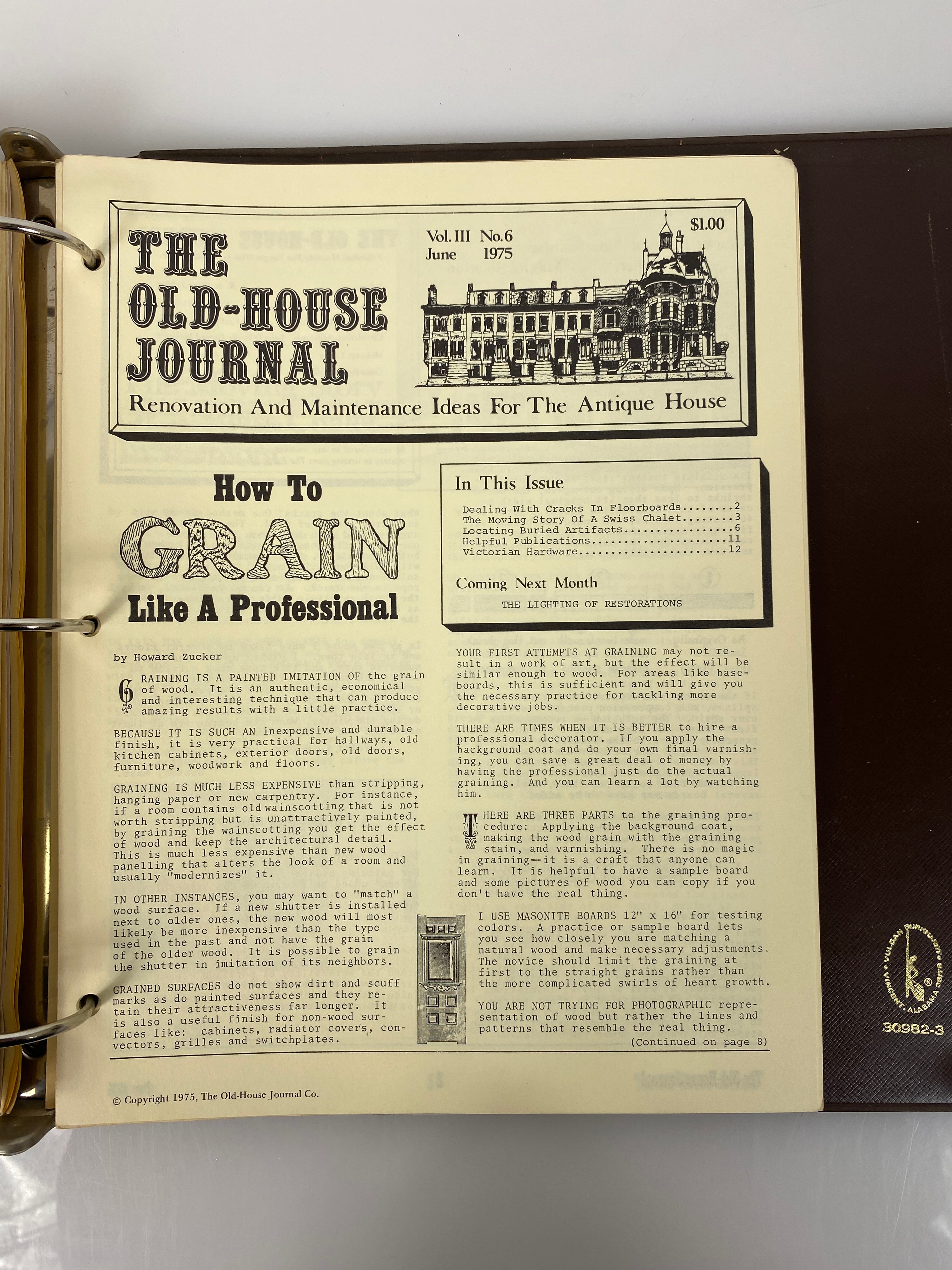 The Old-House Journal magazine/newsletter run 1973-1975 (complete run)
