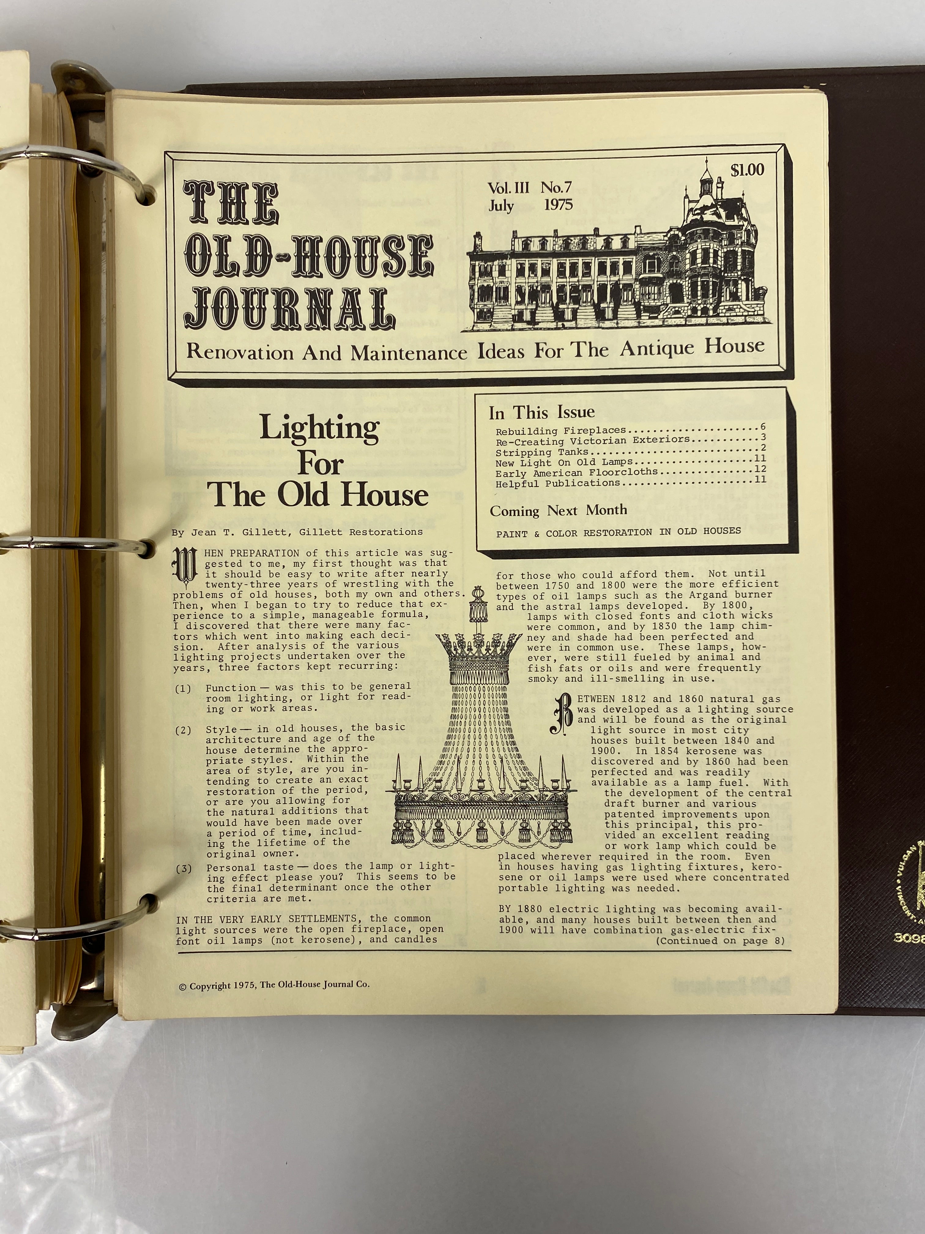 The Old-House Journal magazine/newsletter run 1973-1975 (complete run)