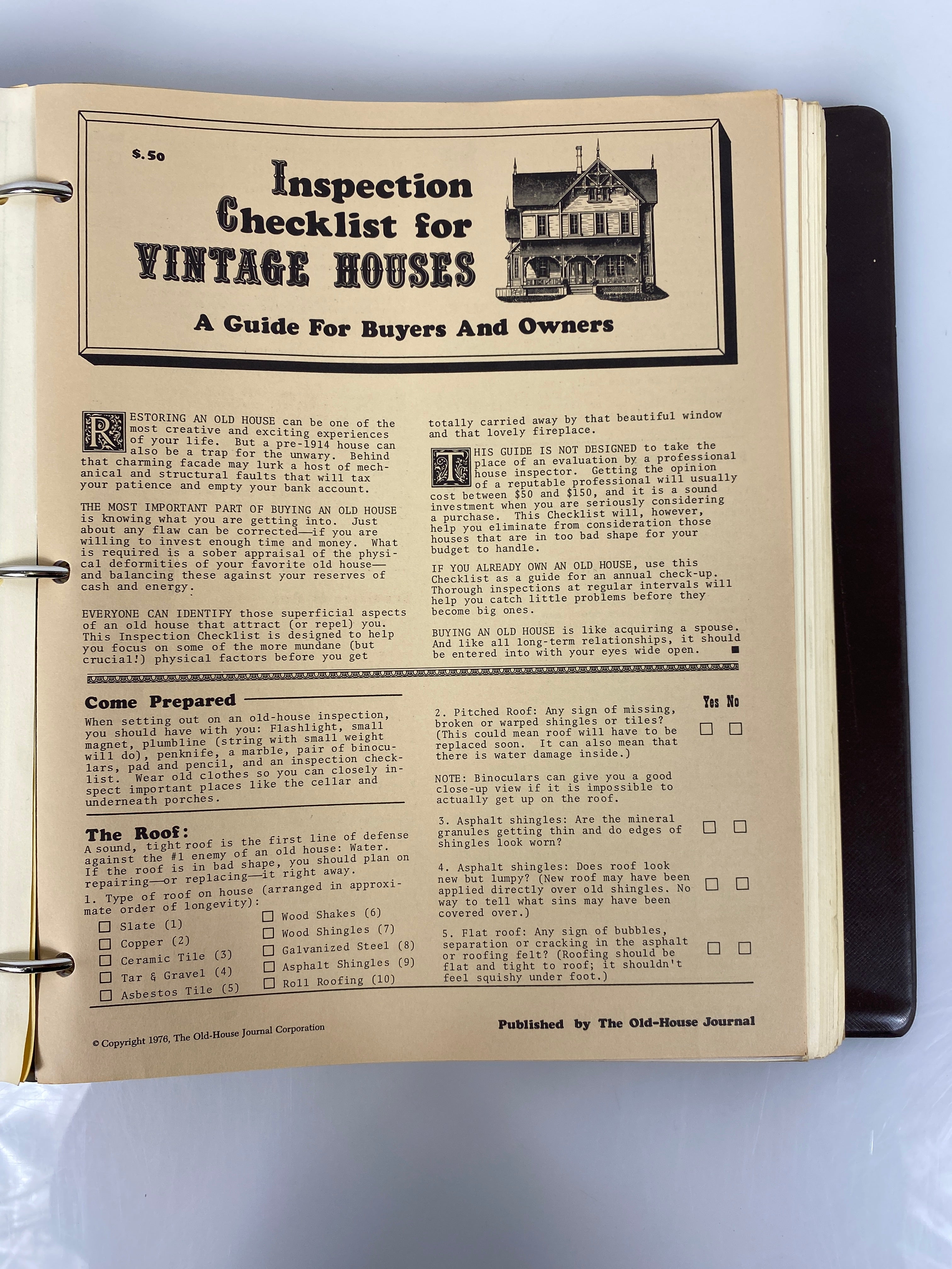 The Old-House Journal magazine/newsletter run 1973-1975 (complete run)