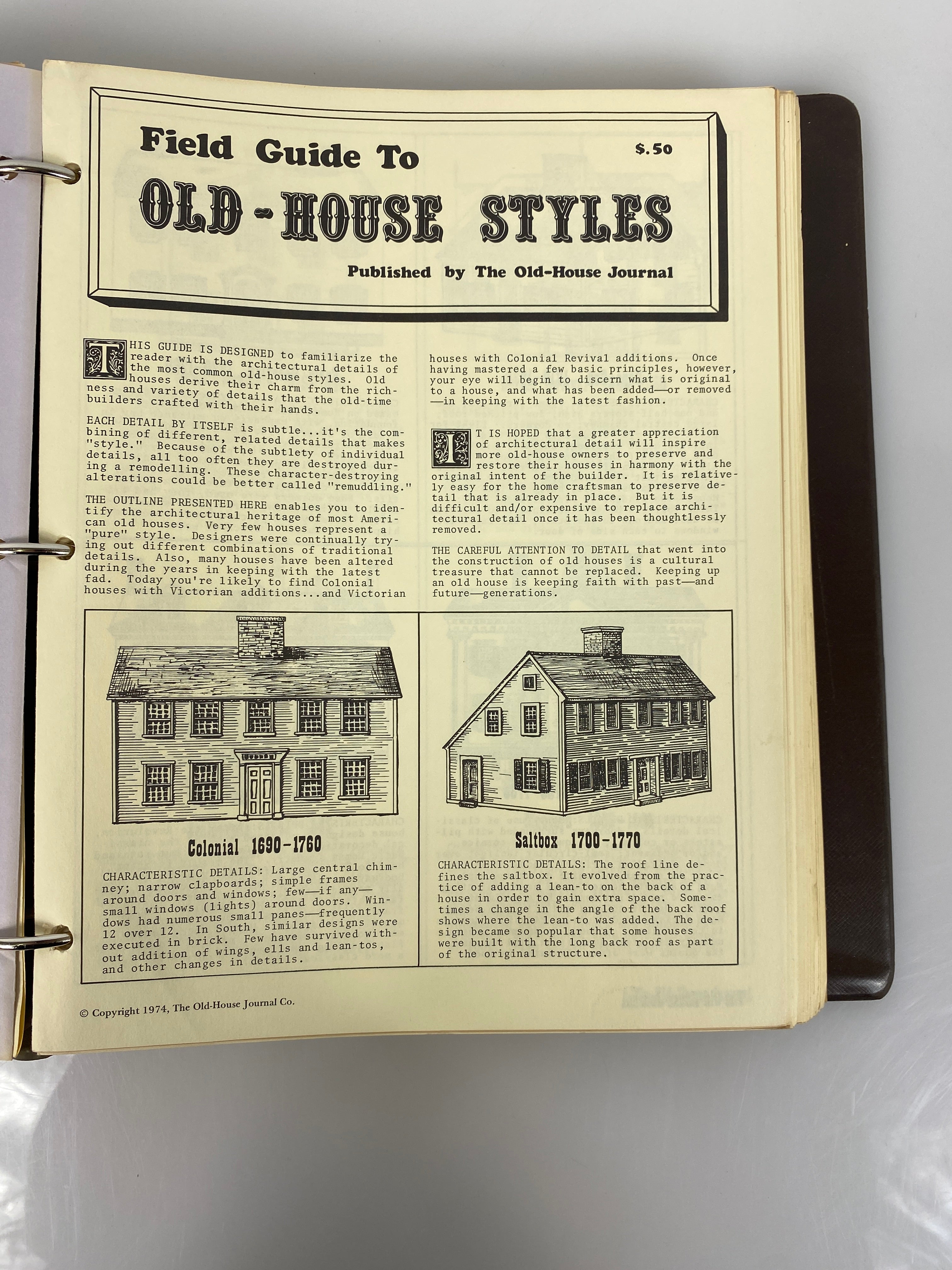 The Old-House Journal magazine/newsletter run 1973-1975 (complete run)