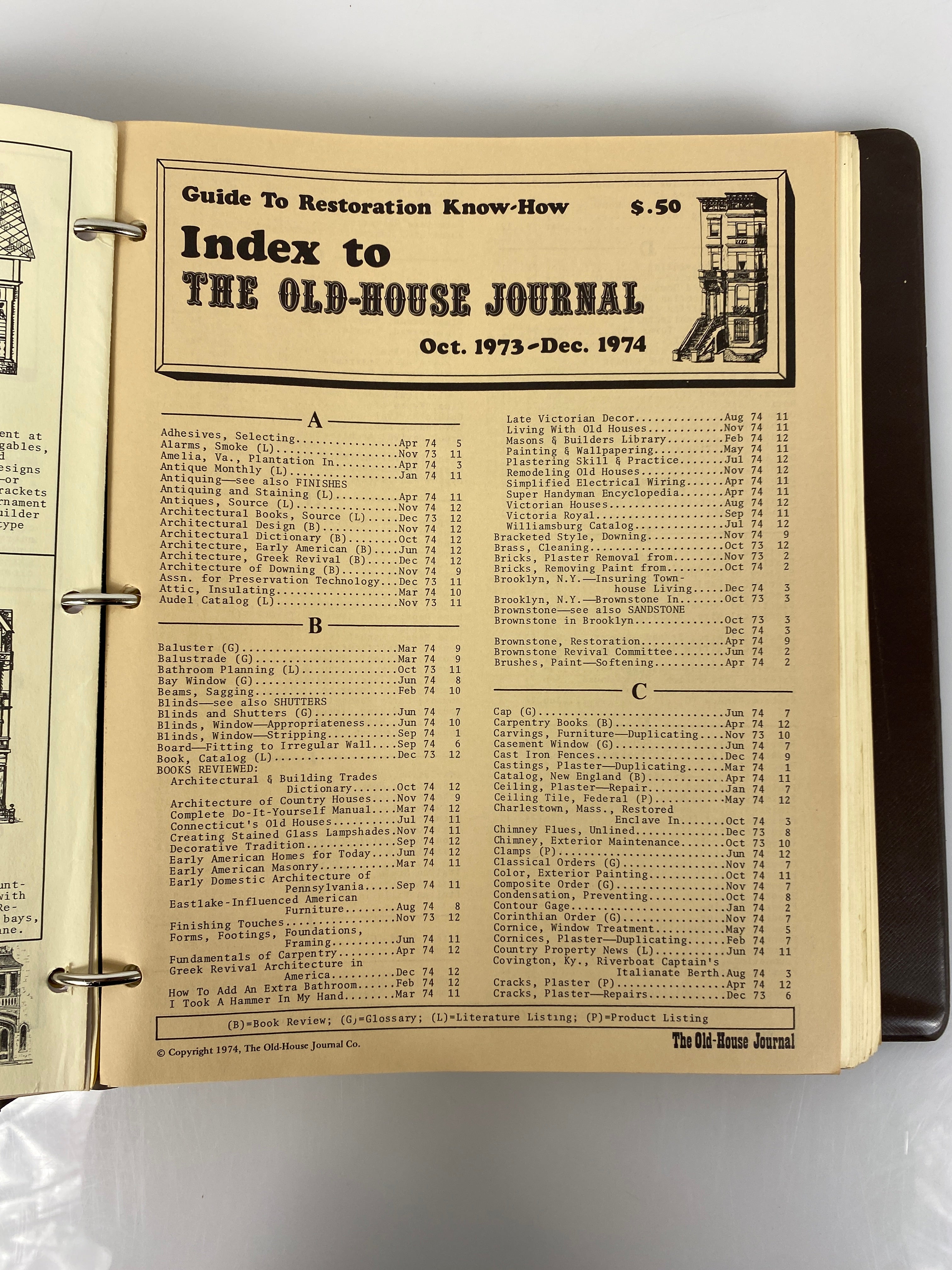 The Old-House Journal magazine/newsletter run 1973-1975 (complete run)