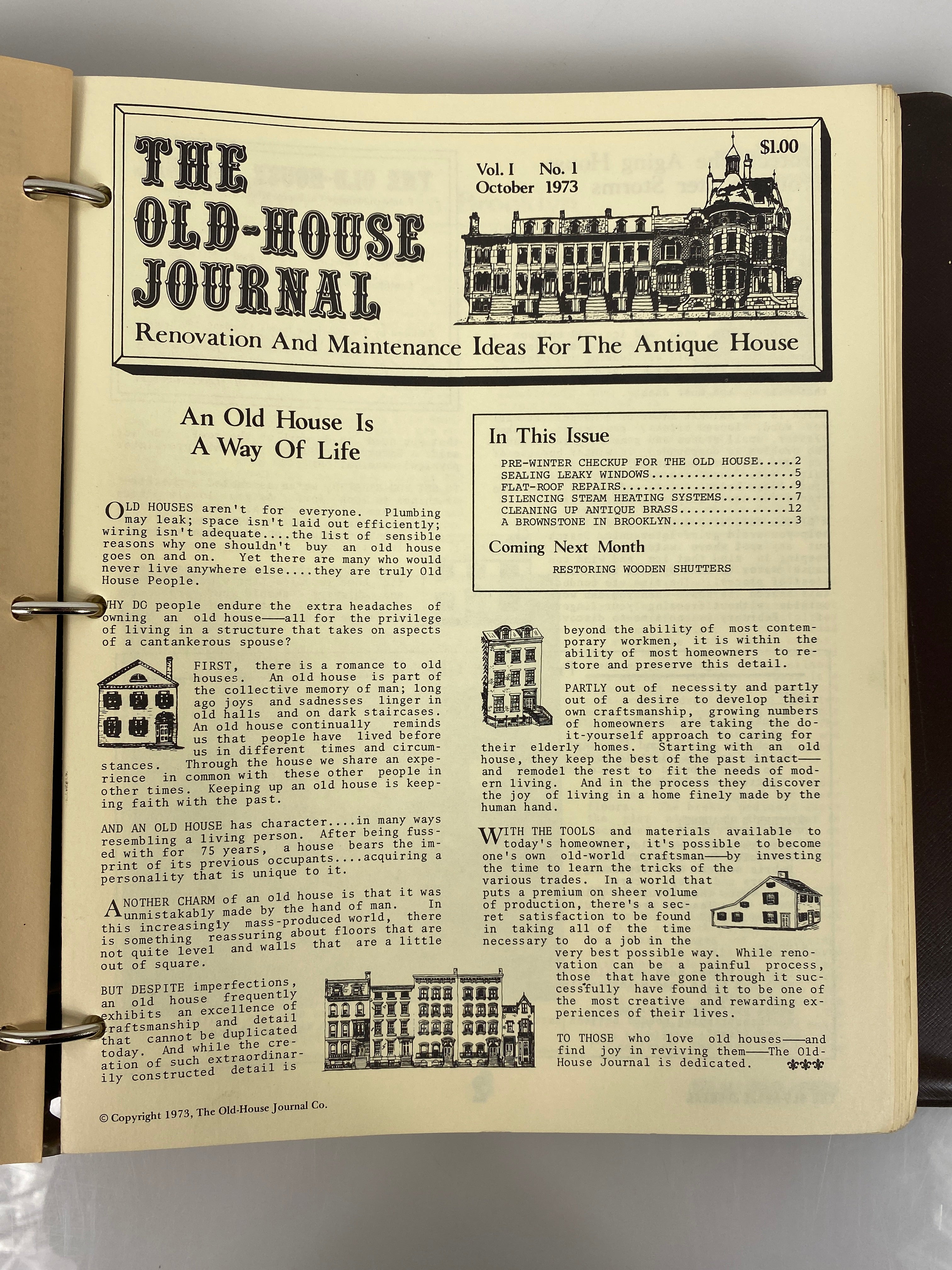 The Old-House Journal magazine/newsletter run 1973-1975 (complete run)