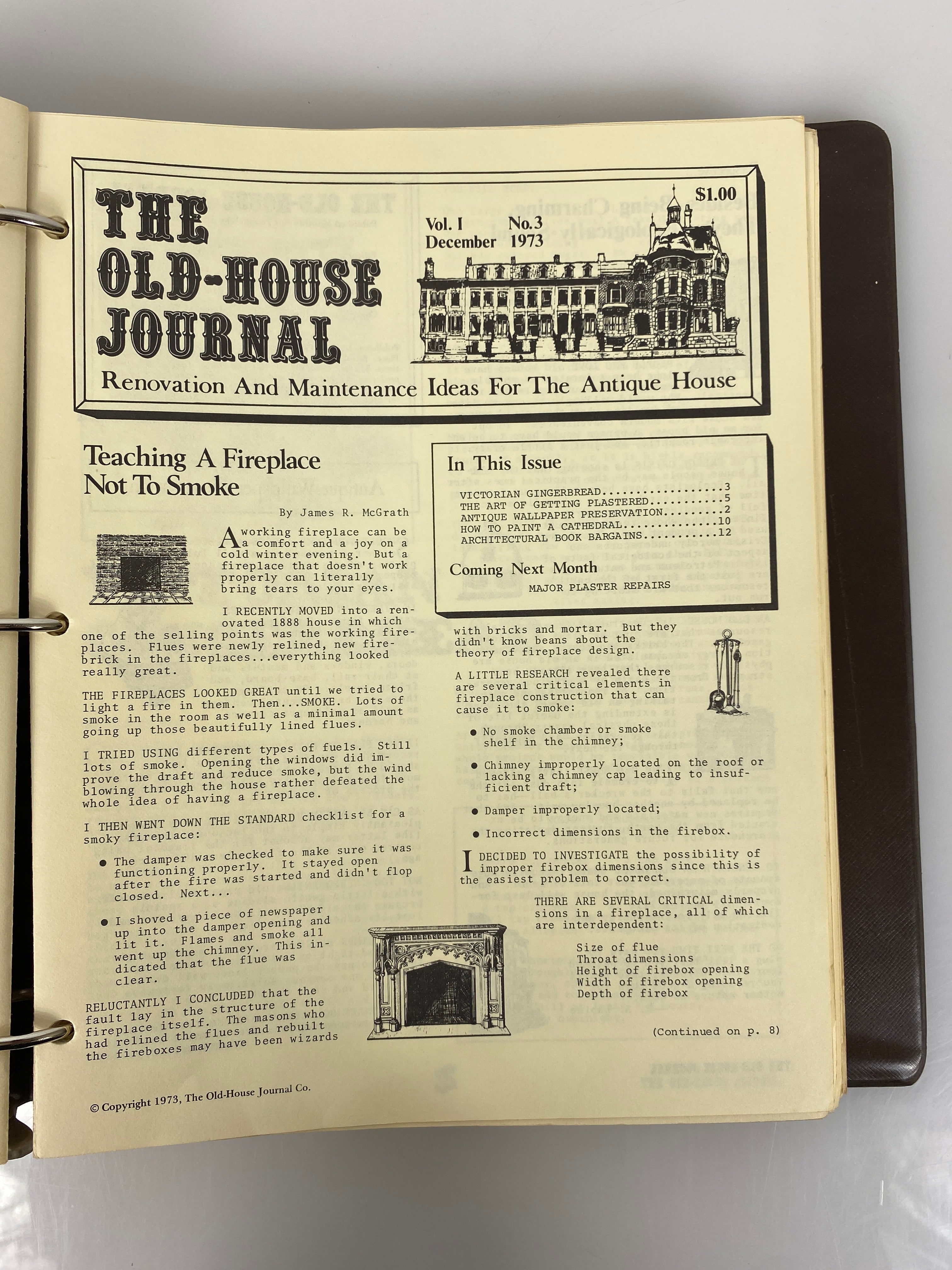 The Old-House Journal magazine/newsletter run 1973-1975 (complete run)