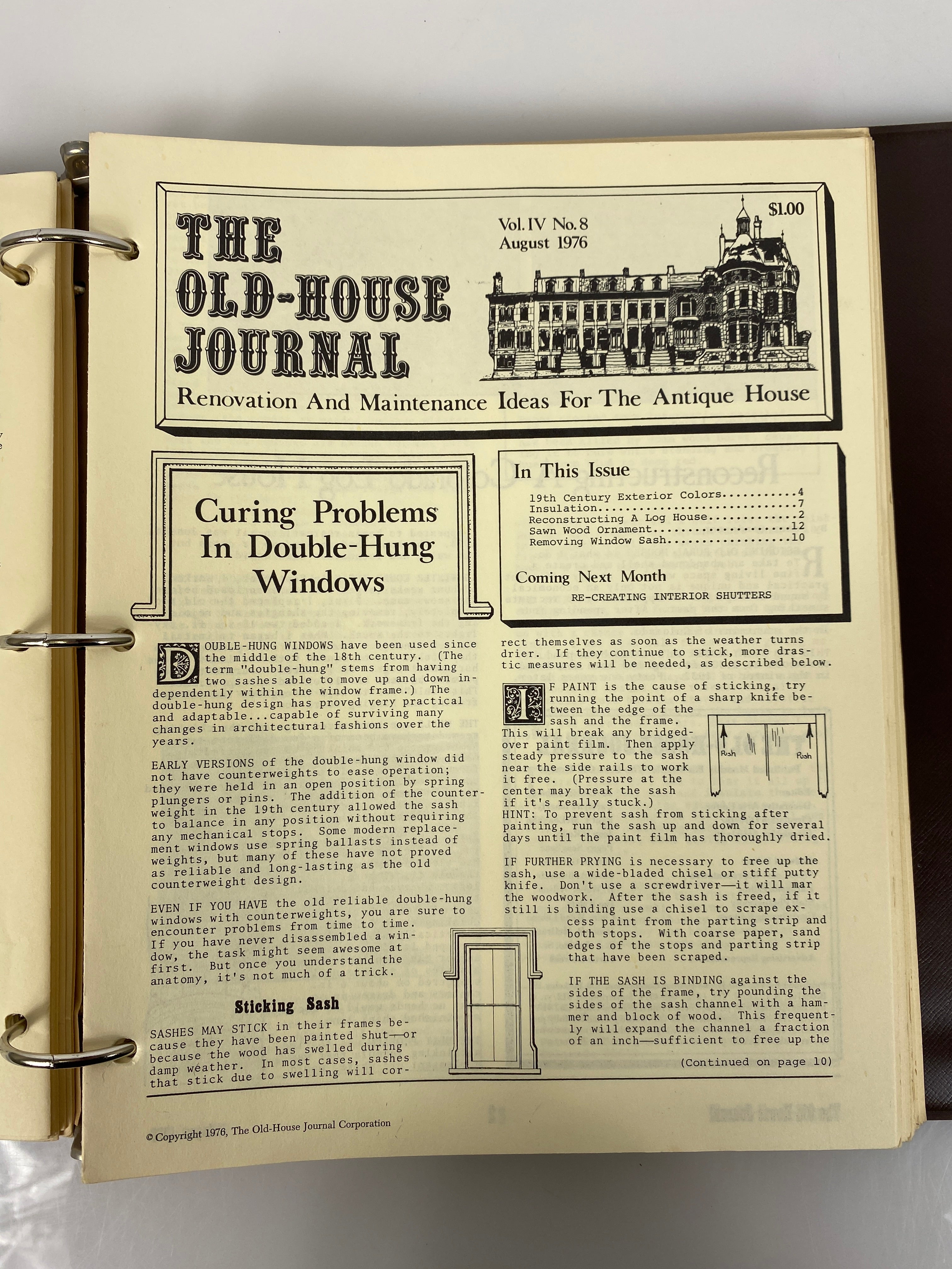 The Old-House Journal magazine/newsletter run 1976-1977 (complete run)