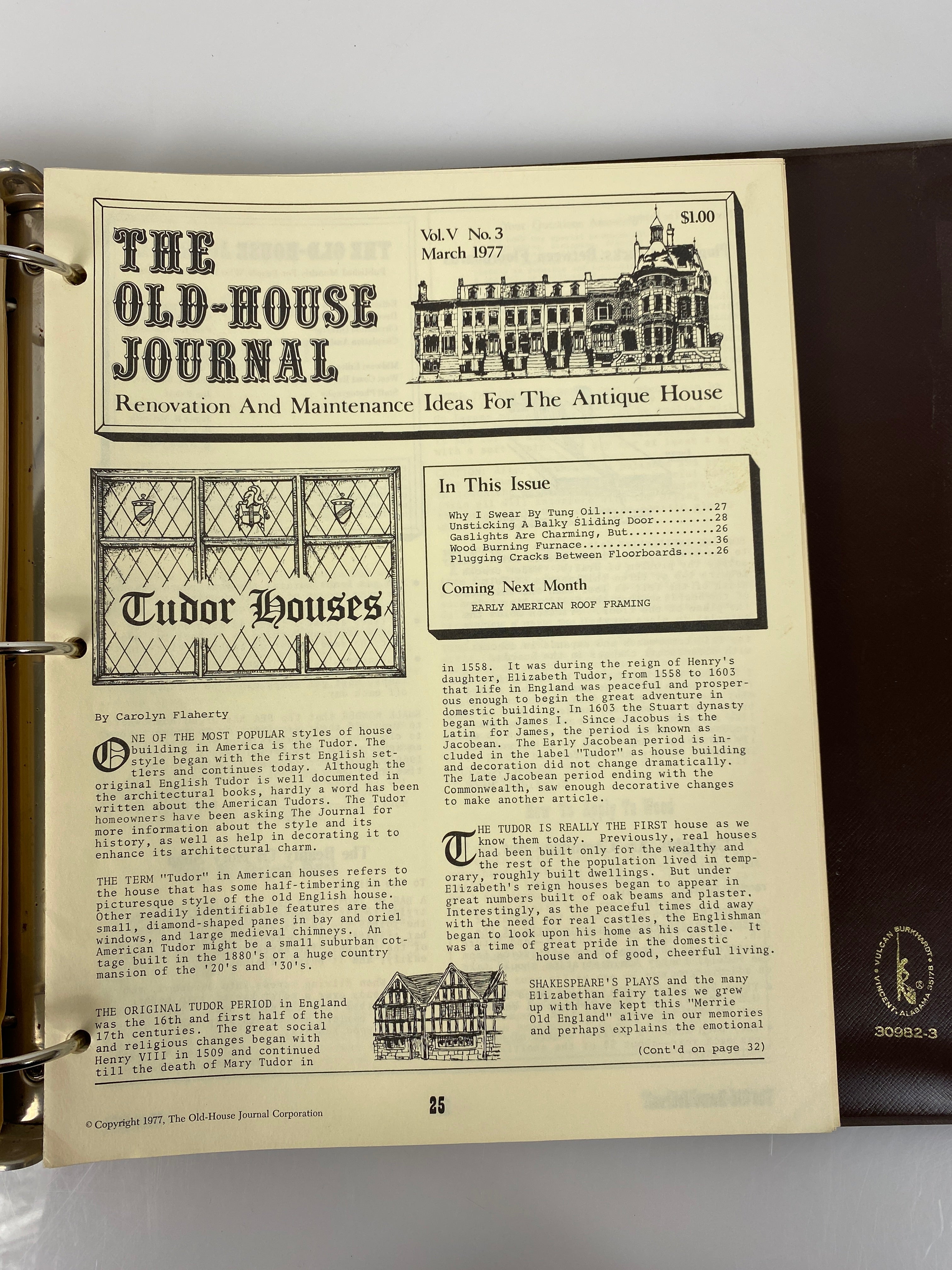 The Old-House Journal magazine/newsletter run 1976-1977 (complete run)