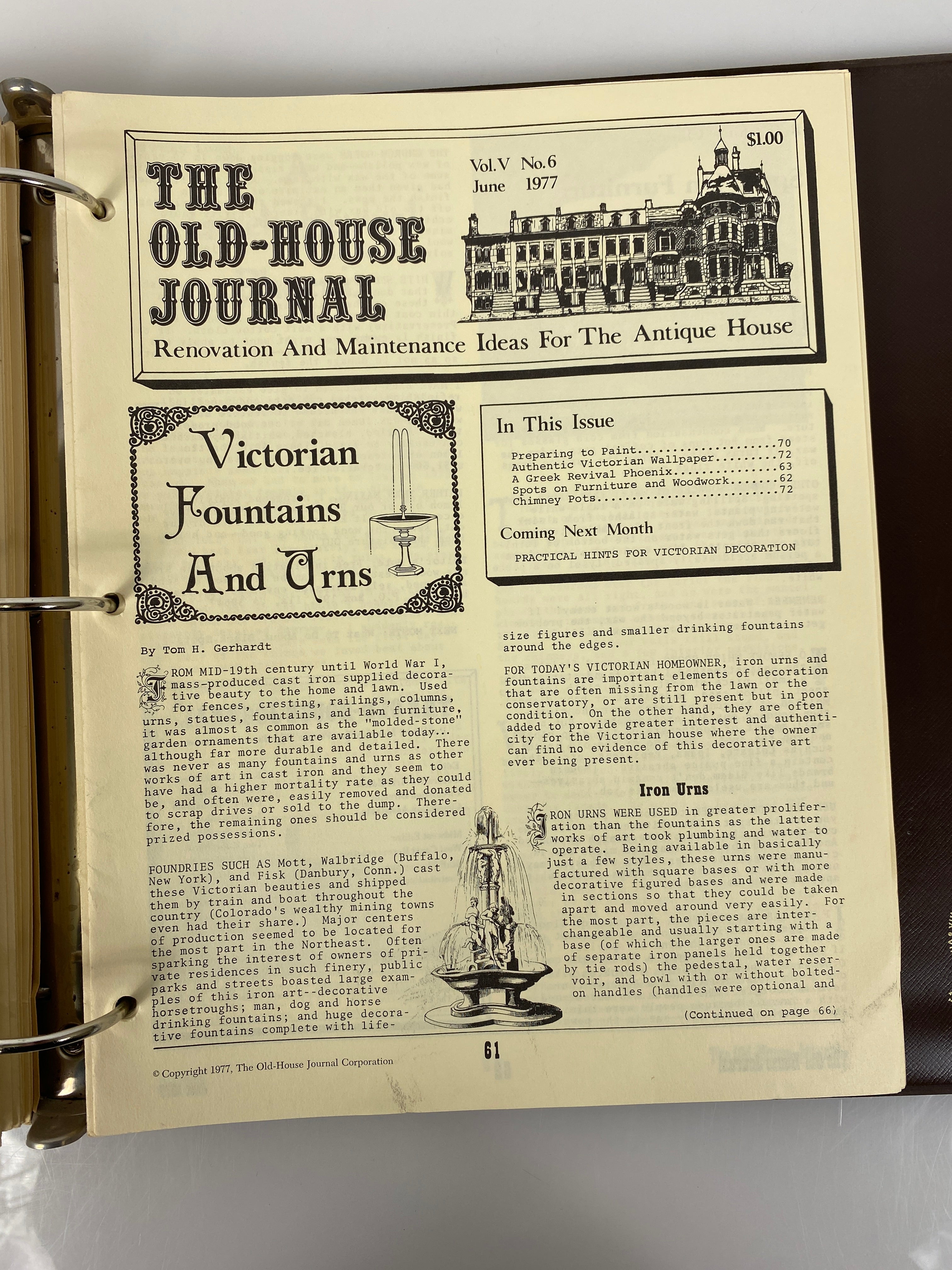 The Old-House Journal magazine/newsletter run 1976-1977 (complete run)
