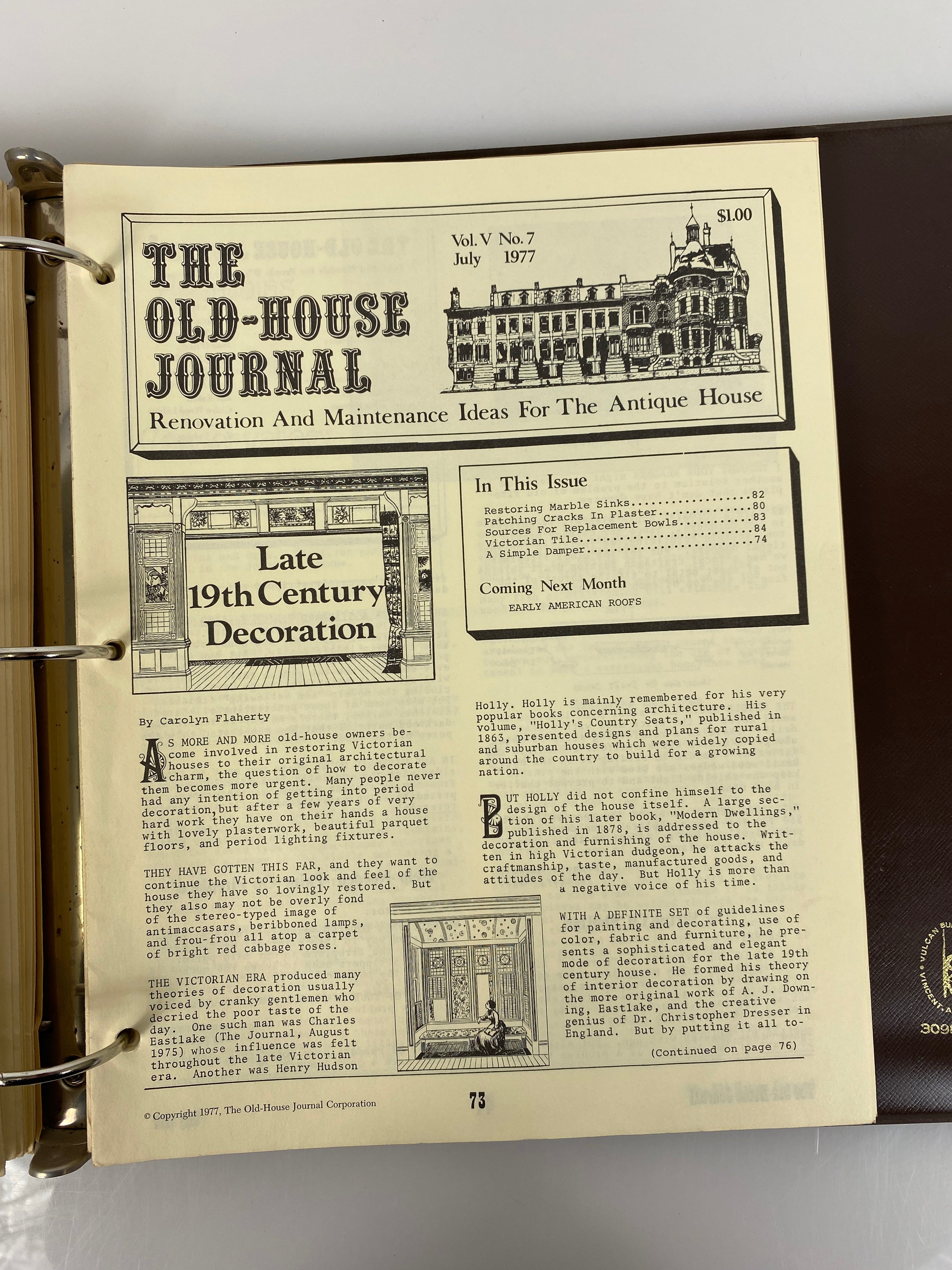 The Old-House Journal magazine/newsletter run 1976-1977 (complete run)