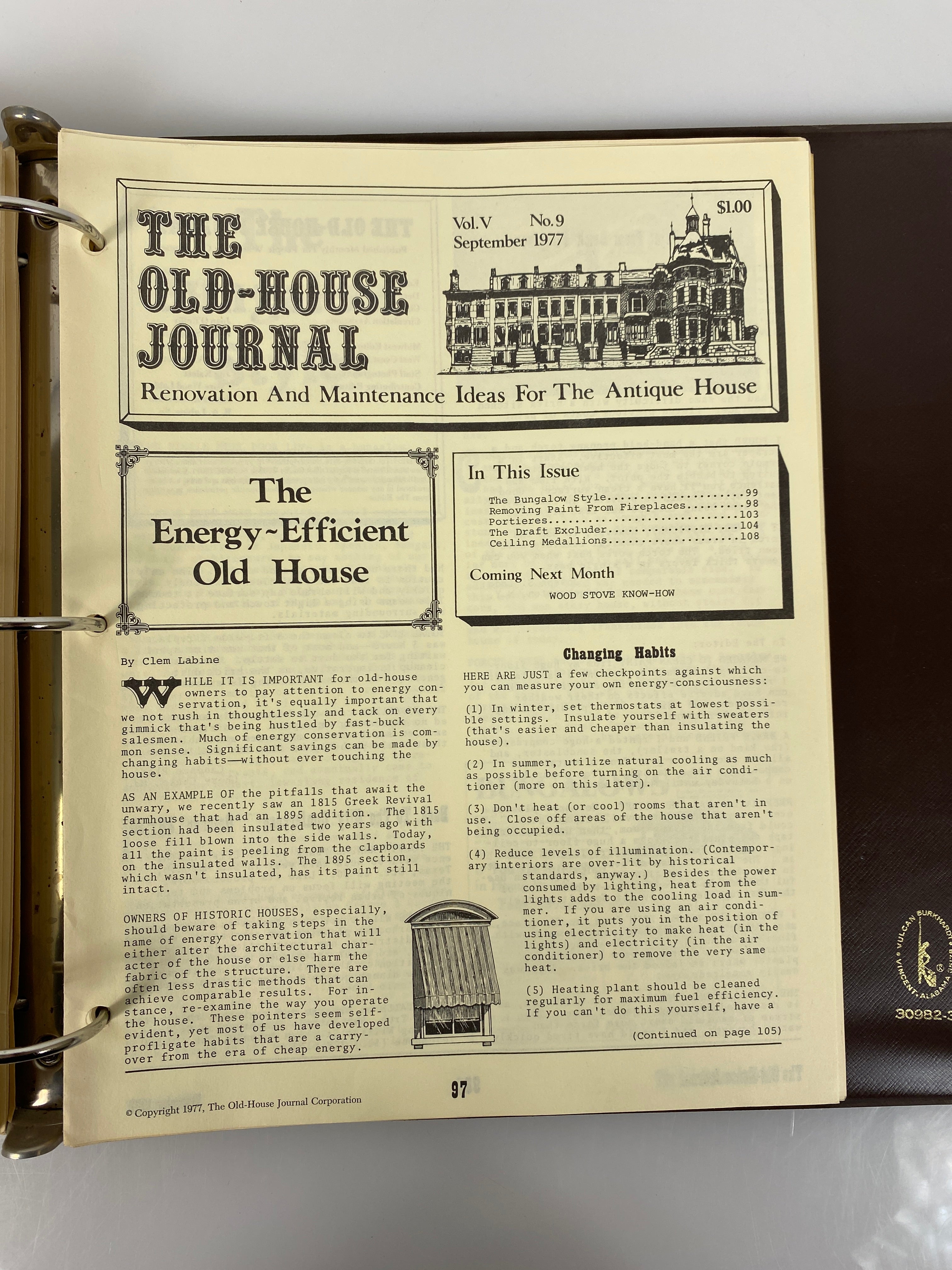 The Old-House Journal magazine/newsletter run 1976-1977 (complete run)