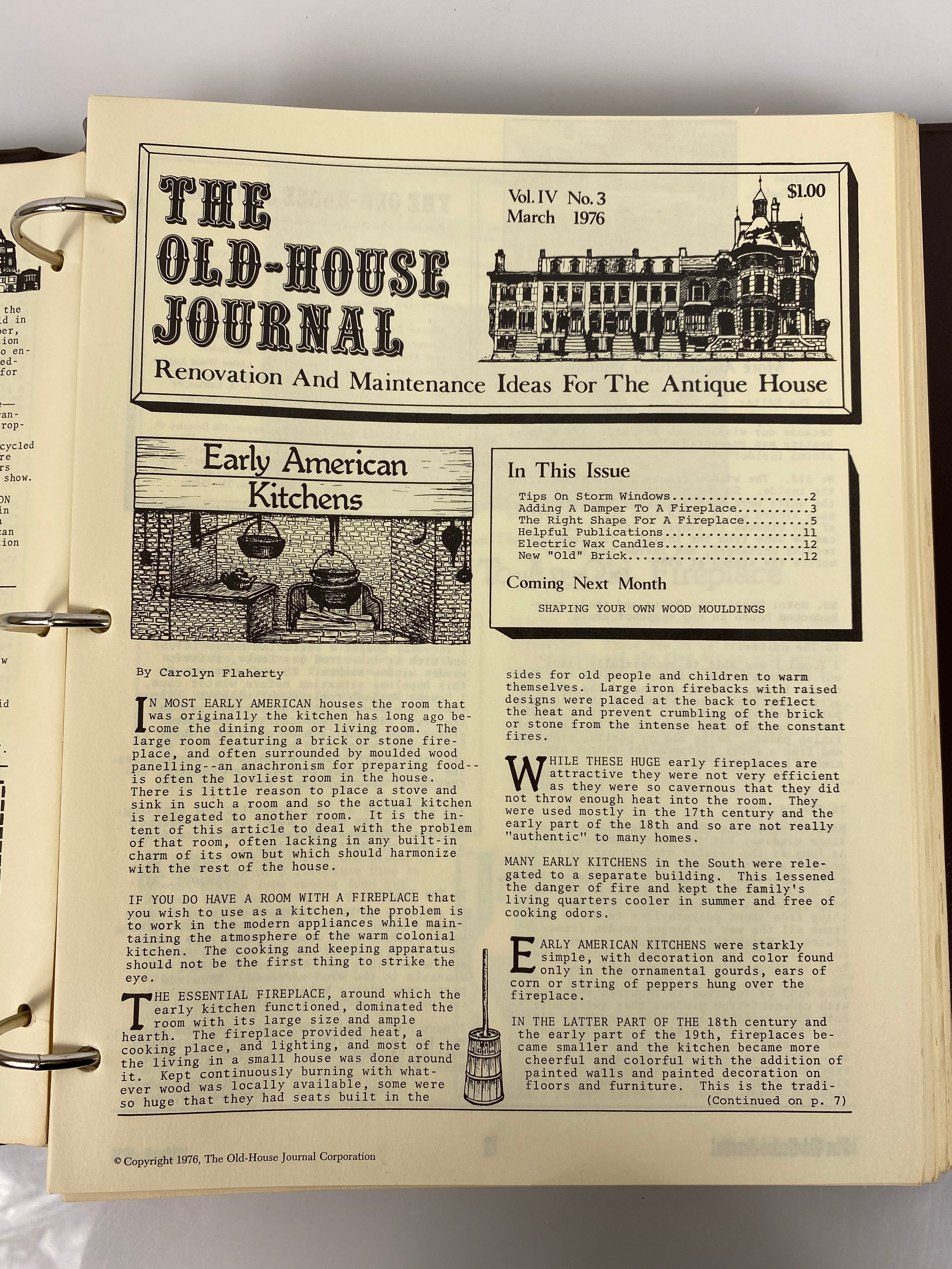 The Old-House Journal magazine/newsletter run 1976-1977 (complete run)