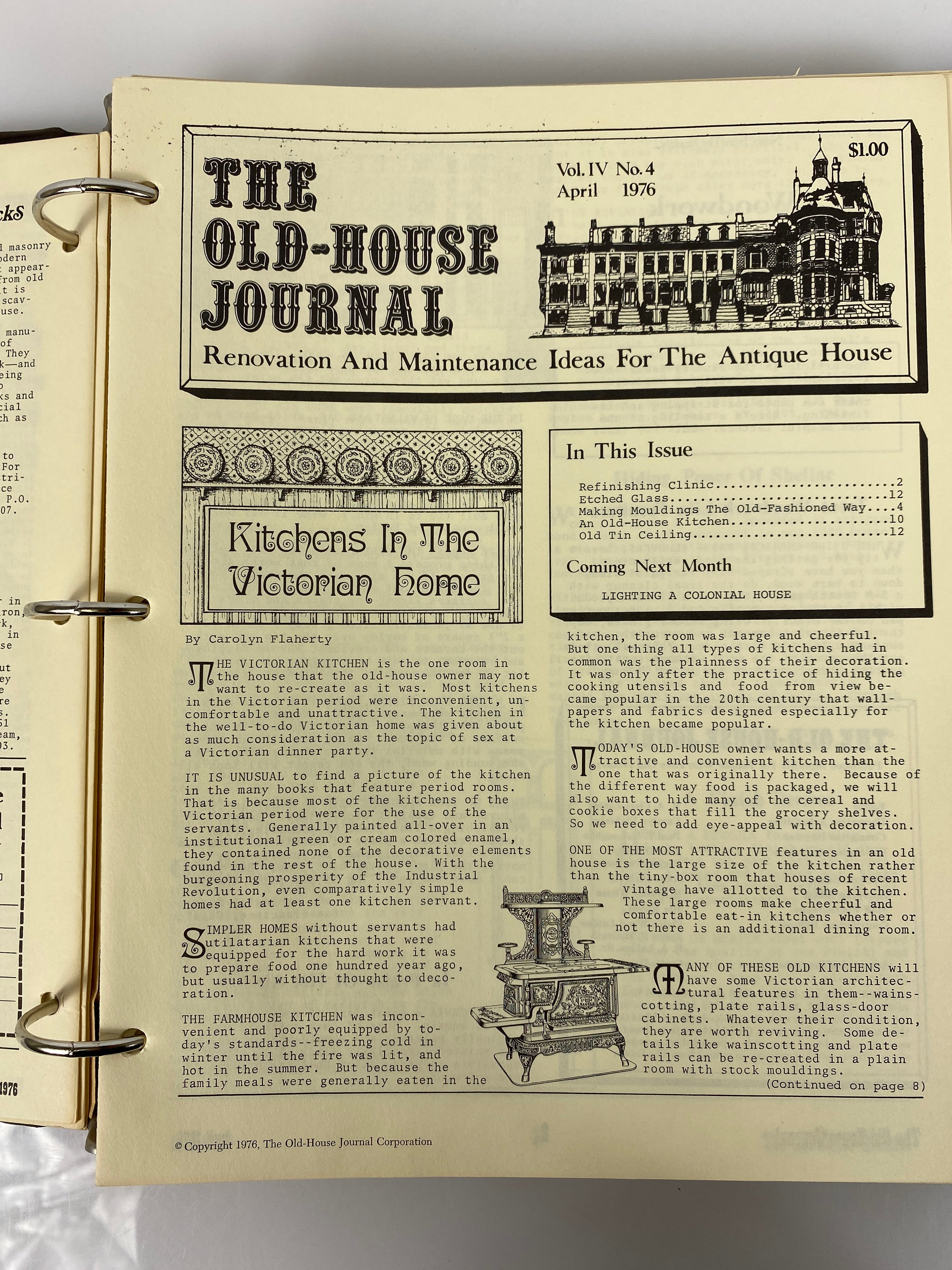 The Old-House Journal magazine/newsletter run 1976-1977 (complete run)