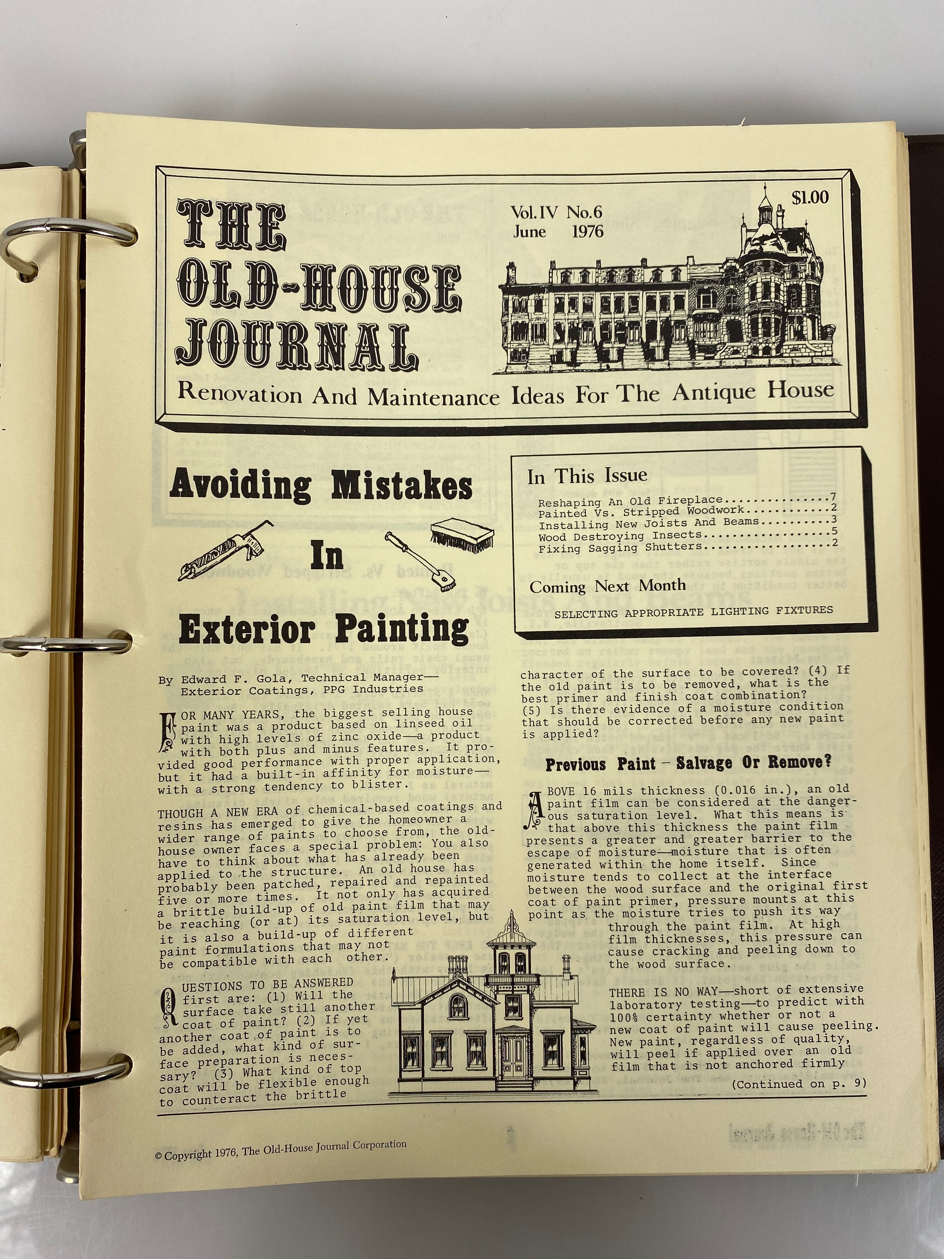 The Old-House Journal magazine/newsletter run 1976-1977 (complete run)