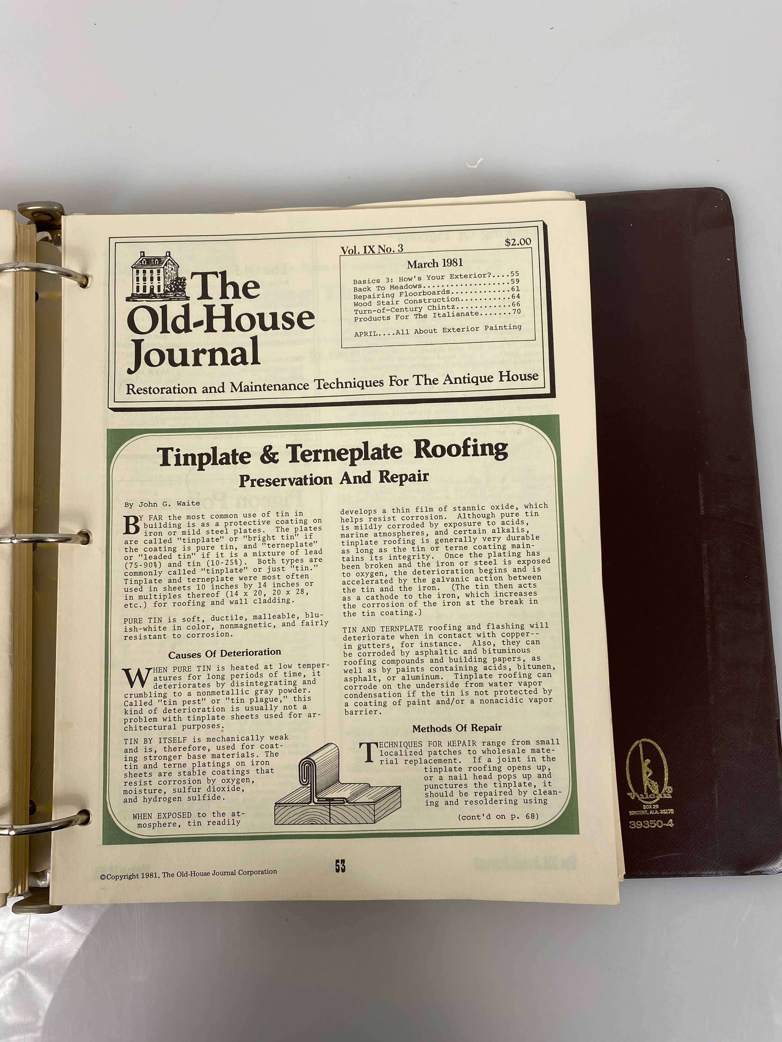 The Old-House Journal magazine/newsletter run 1980-1981 (complete run)