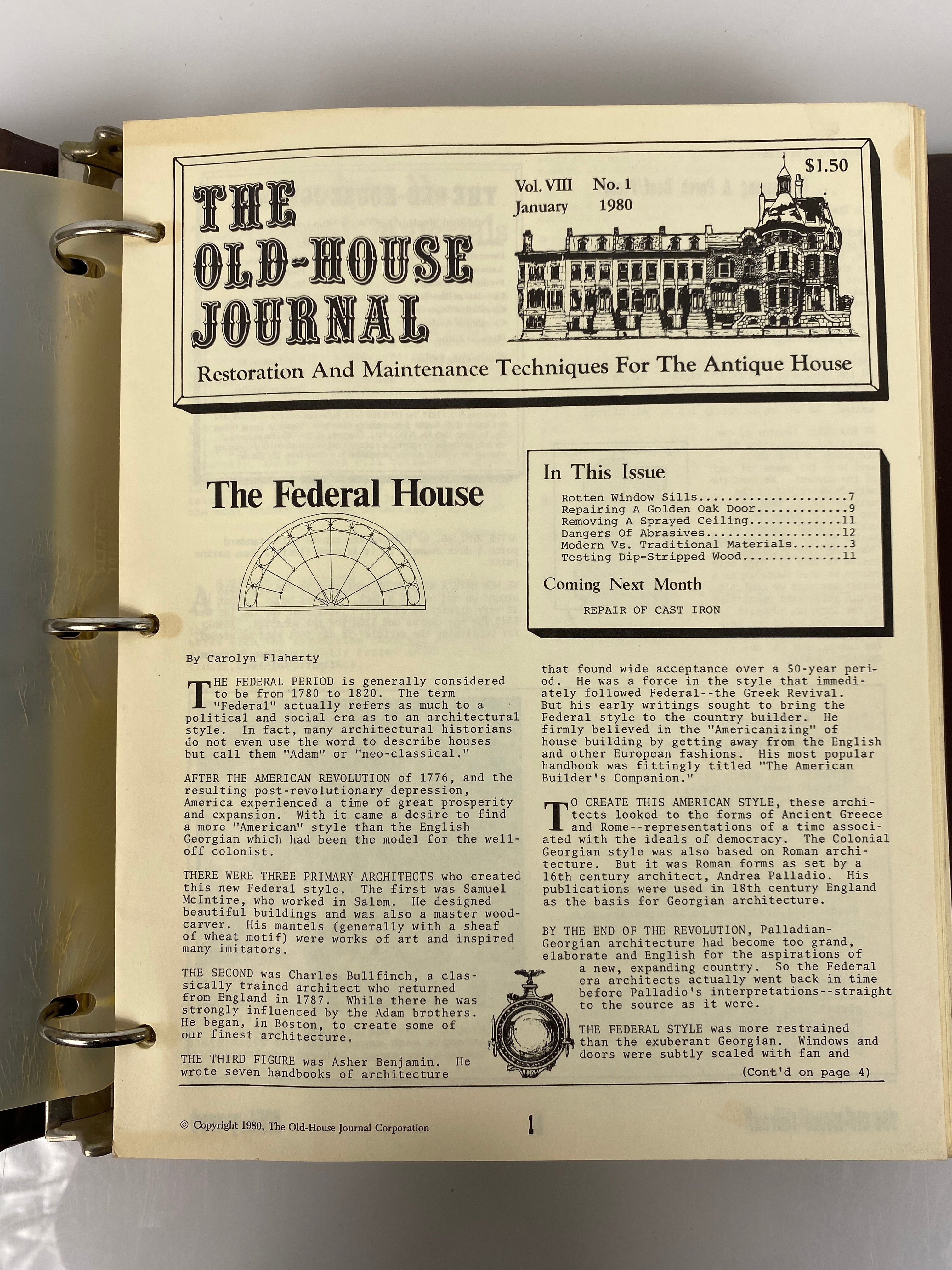 The Old-House Journal magazine/newsletter run 1980-1981 (complete run)