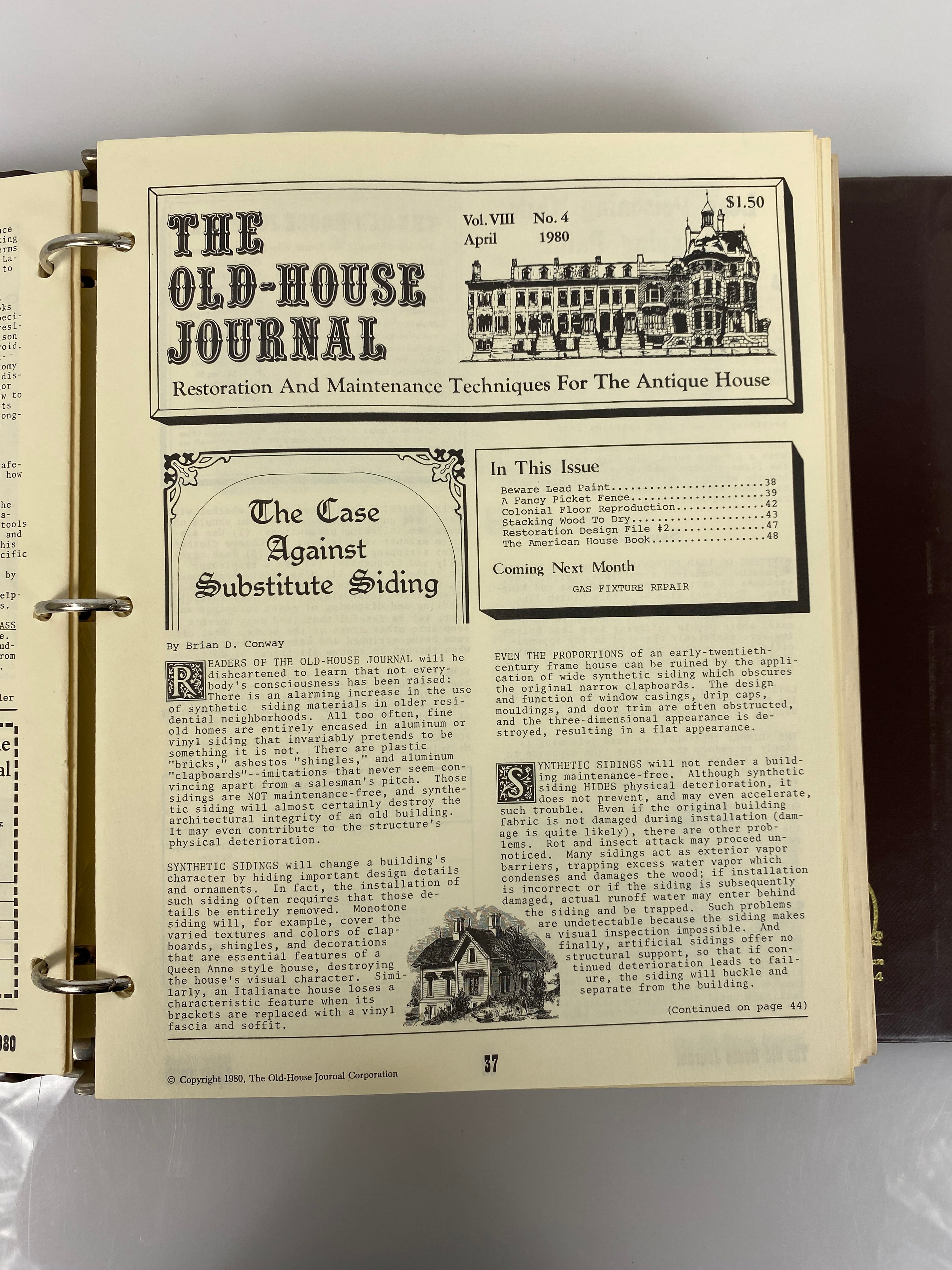 The Old-House Journal magazine/newsletter run 1980-1981 (complete run)