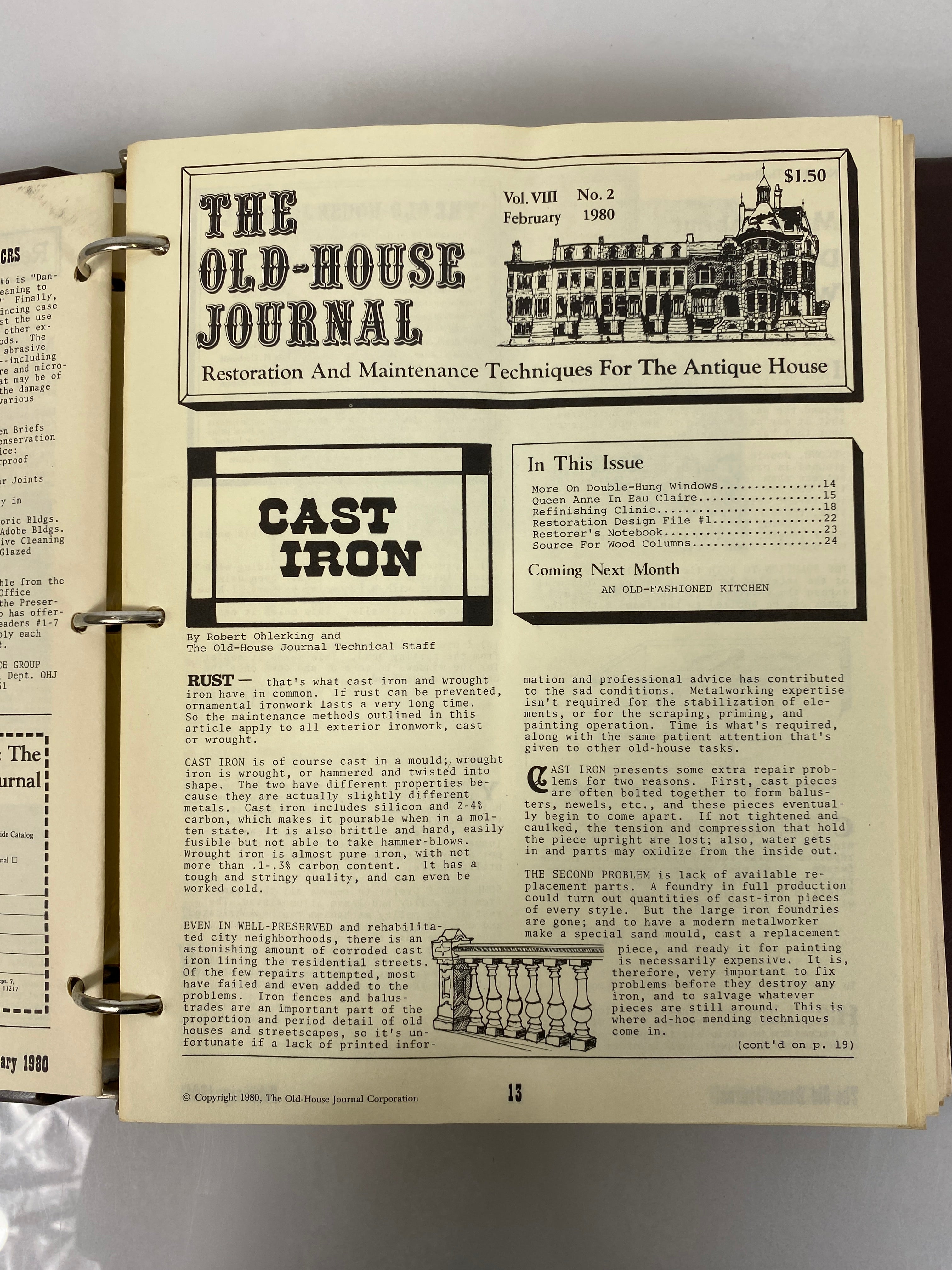 The Old-House Journal magazine/newsletter run 1980-1981 (complete run)