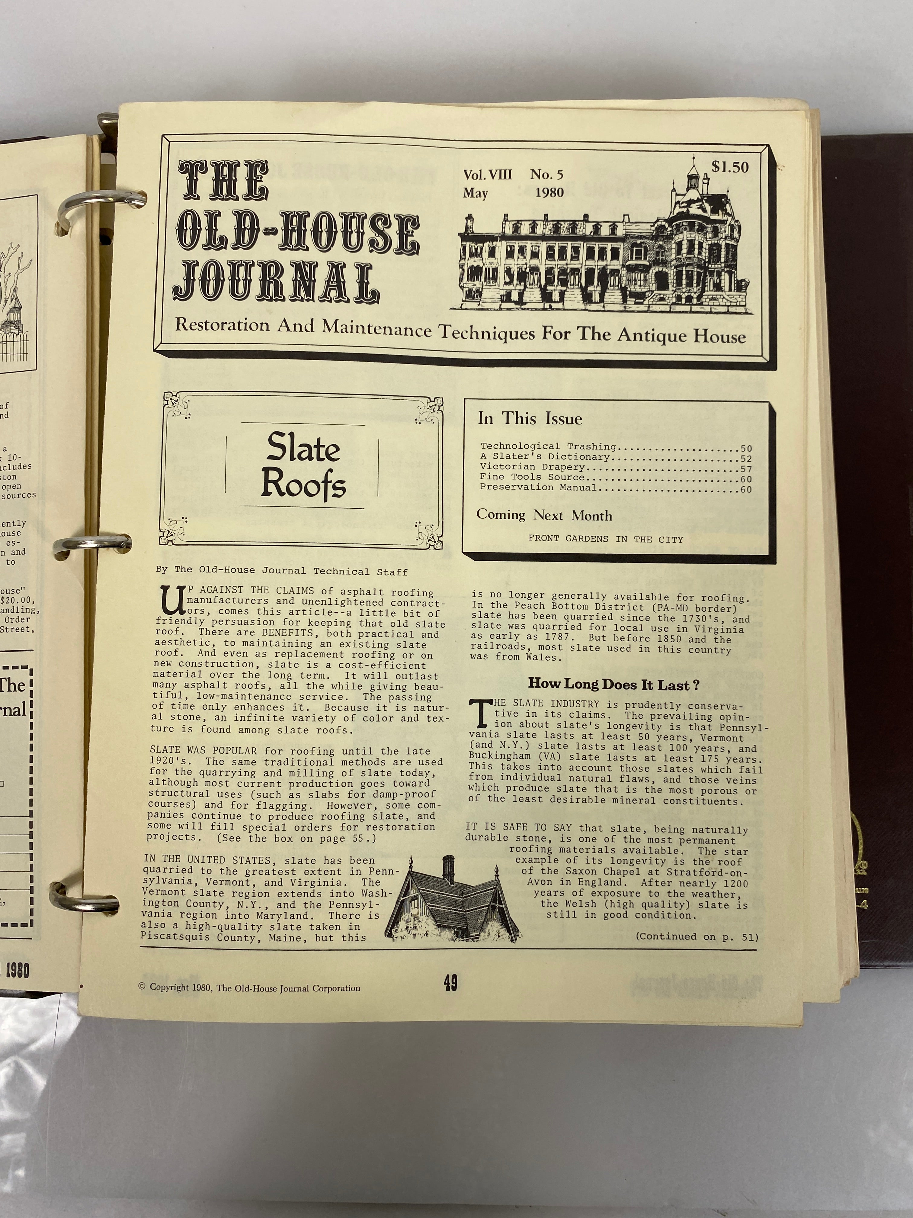The Old-House Journal magazine/newsletter run 1980-1981 (complete run)