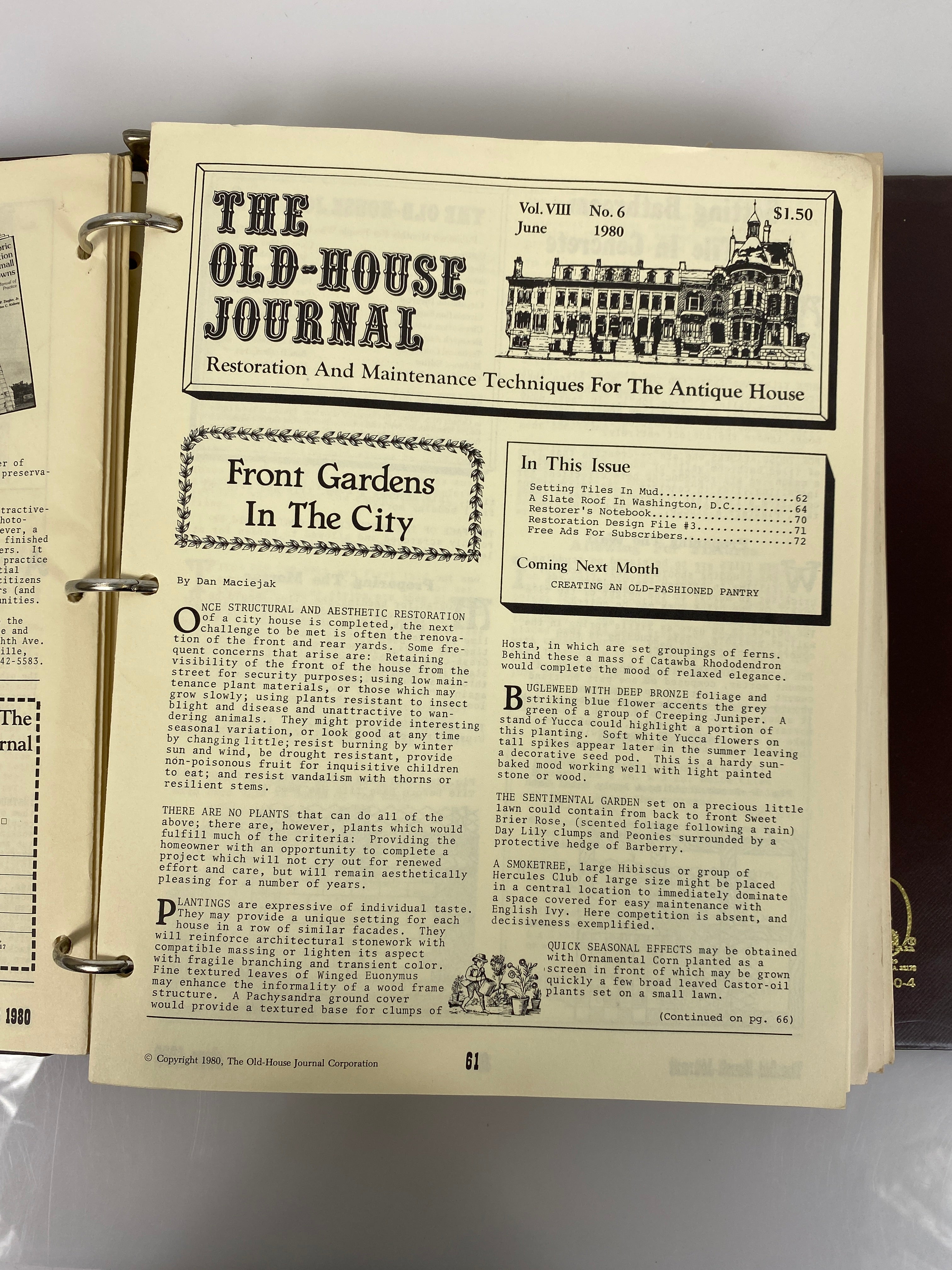 The Old-House Journal magazine/newsletter run 1980-1981 (complete run)
