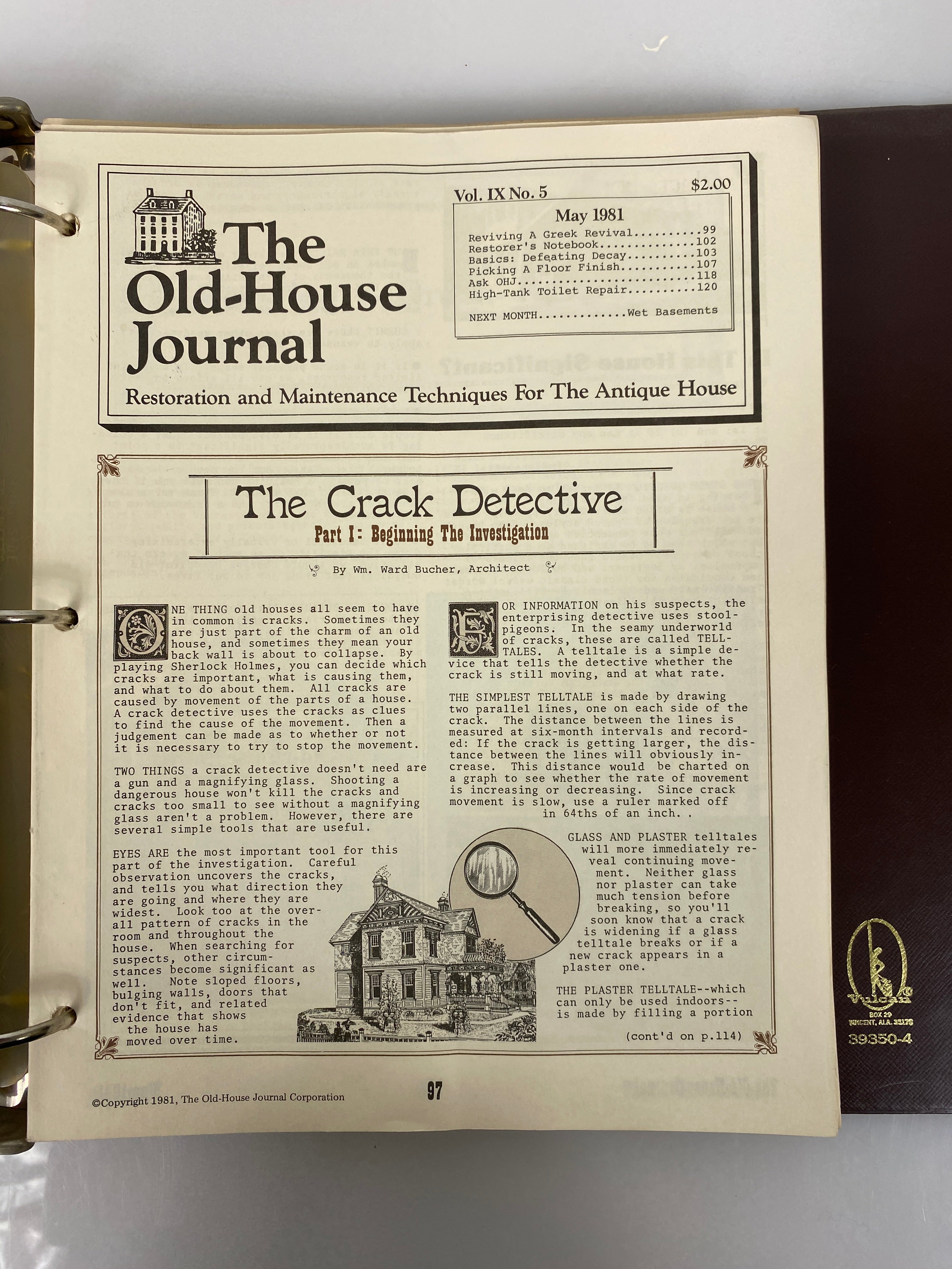The Old-House Journal magazine/newsletter run 1982-1983 (complete run)