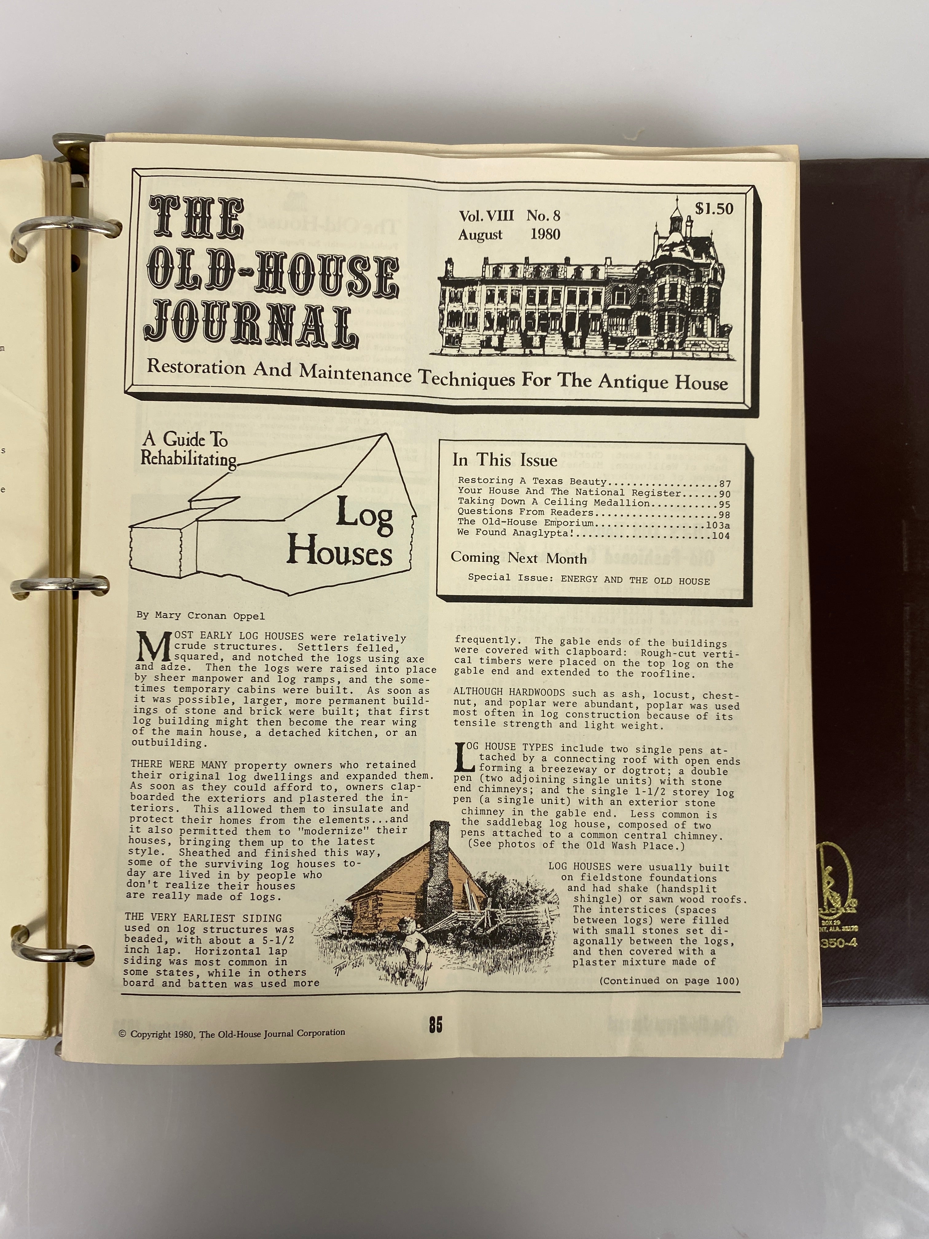 The Old-House Journal magazine/newsletter run 1982-1983 (complete run)