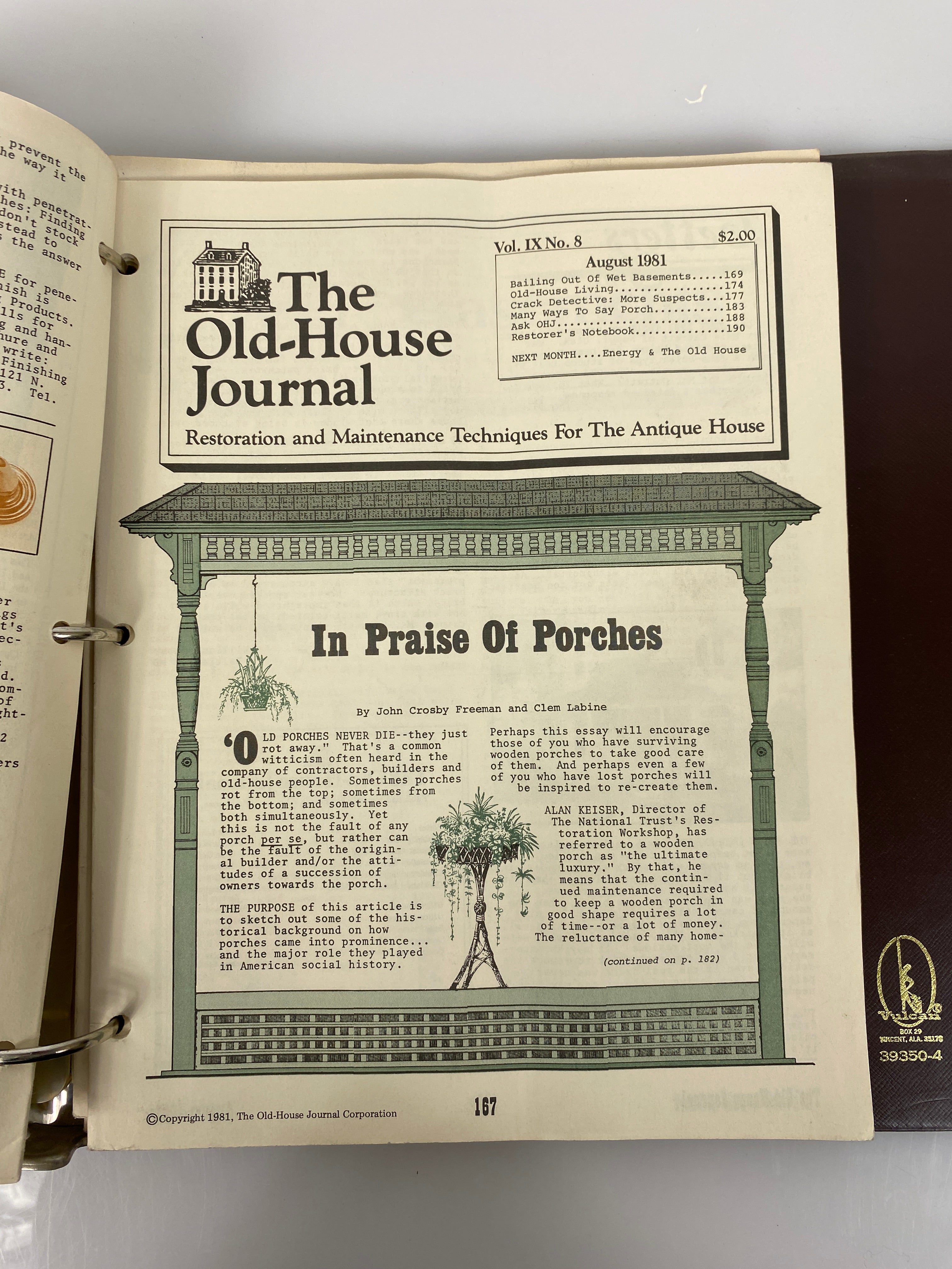 The Old-House Journal magazine/newsletter run 1982-1983 (complete run)