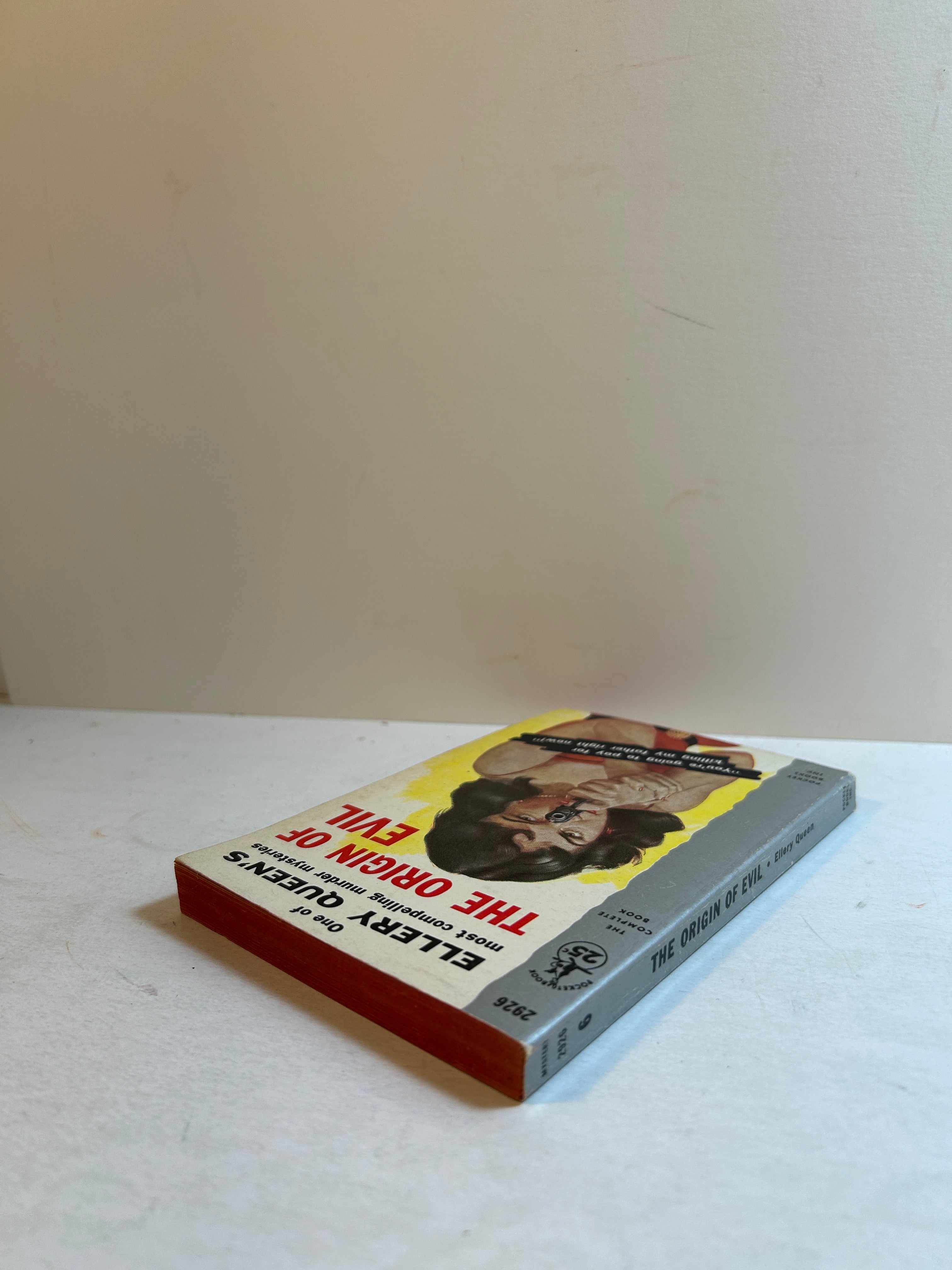 The Origin of Evil by Ellery Queen 4th Printing Pocket Book 1957 SC