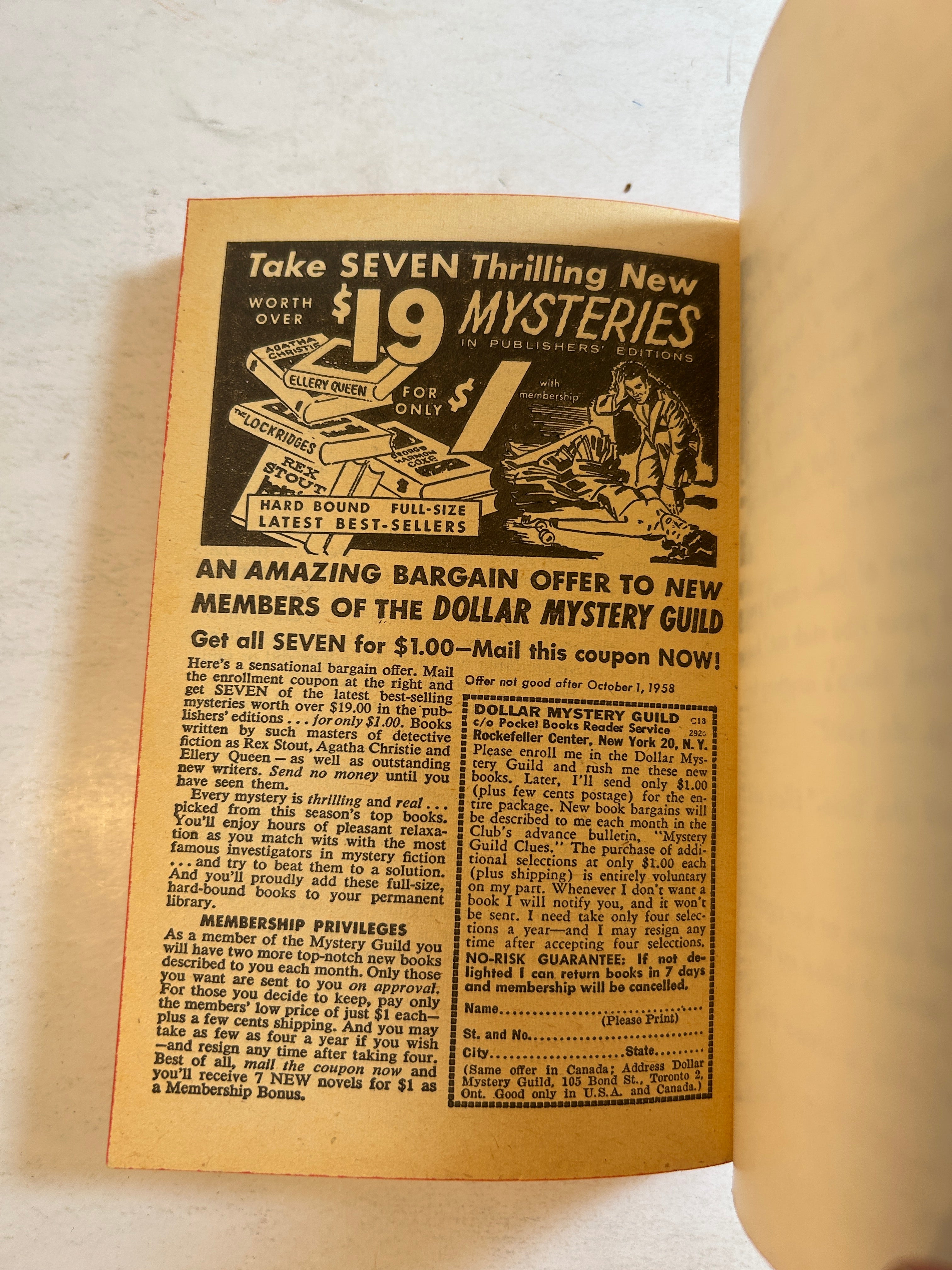 The Origin of Evil by Ellery Queen 4th Printing Pocket Book 1957 SC