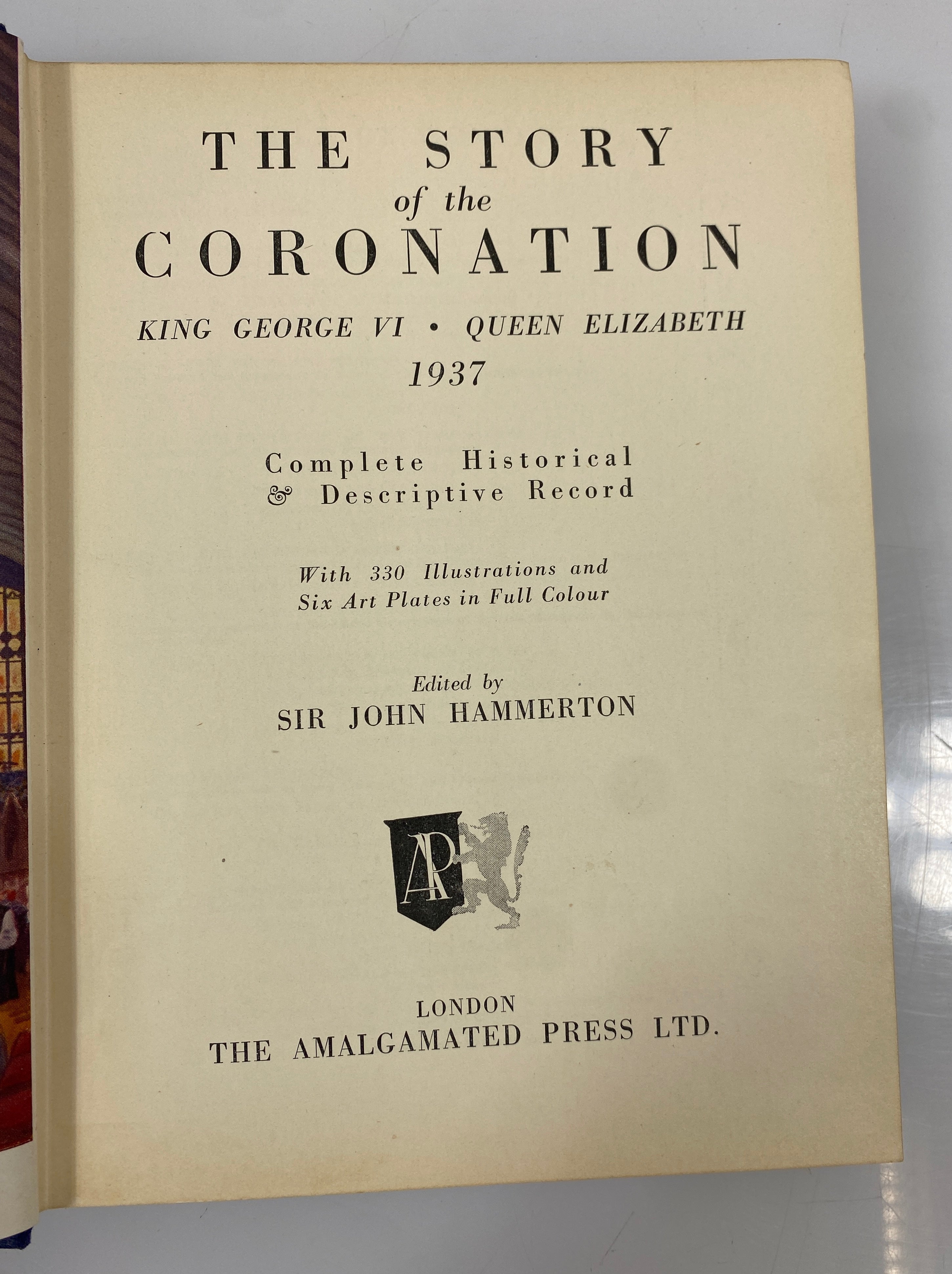 The Story of the Coronation King George VI by John Hammerton 1937 HC