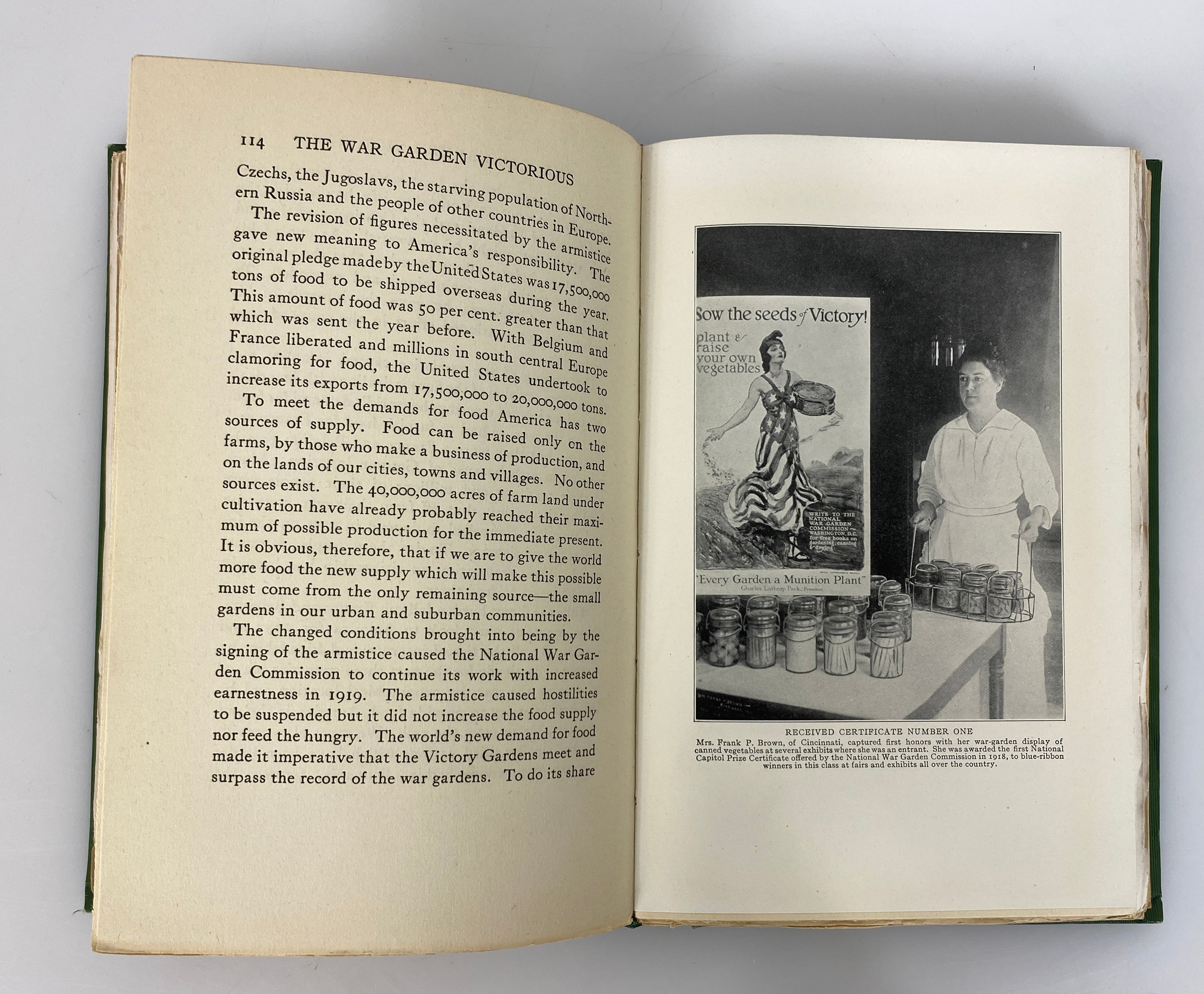 The War Garden Victorious Charles L. Pack 1919 Antique Ex-Library HC