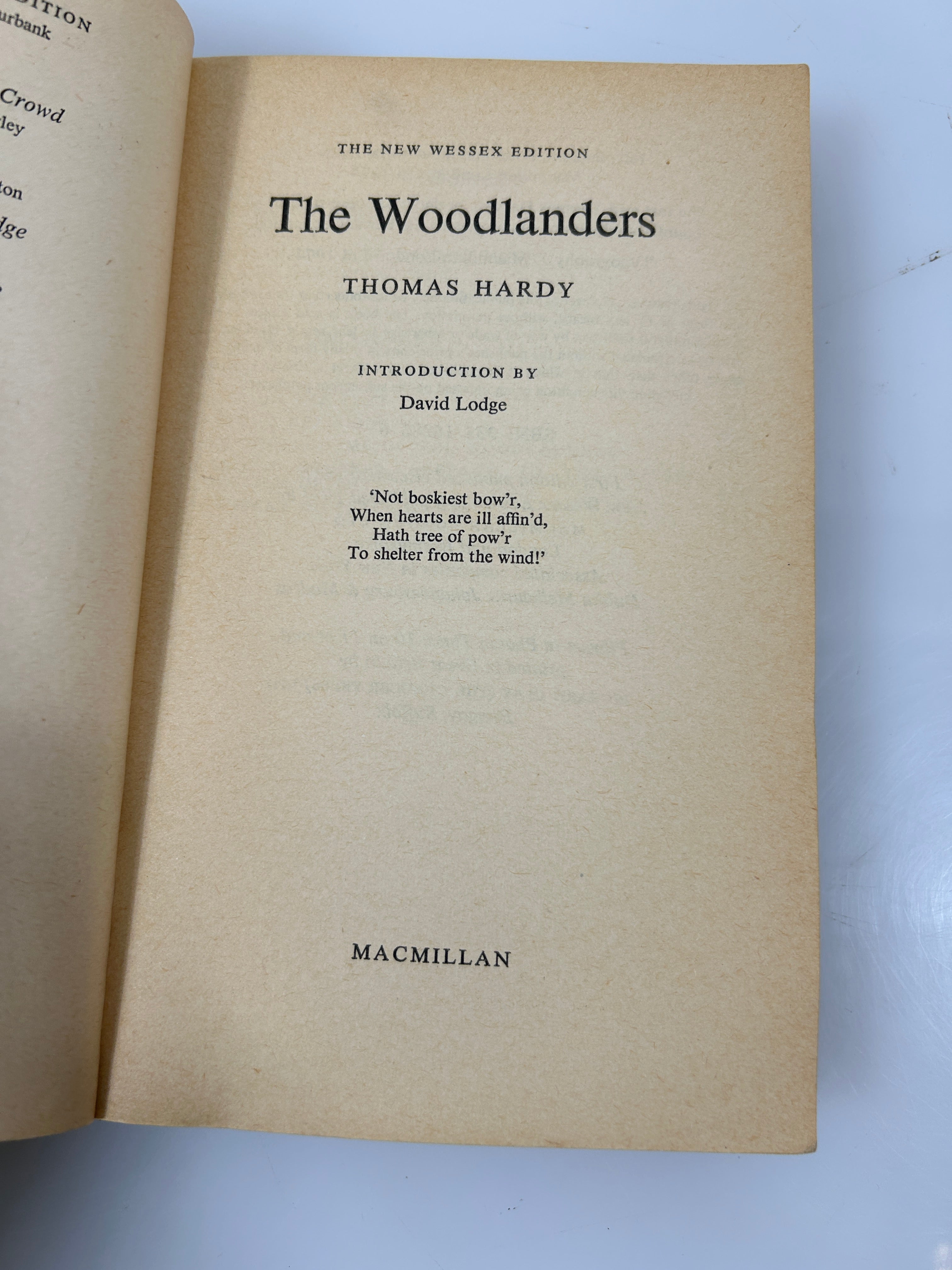The Woodlanders by Thomas Hardy New Wessex Ed Macmillan 1974 SC