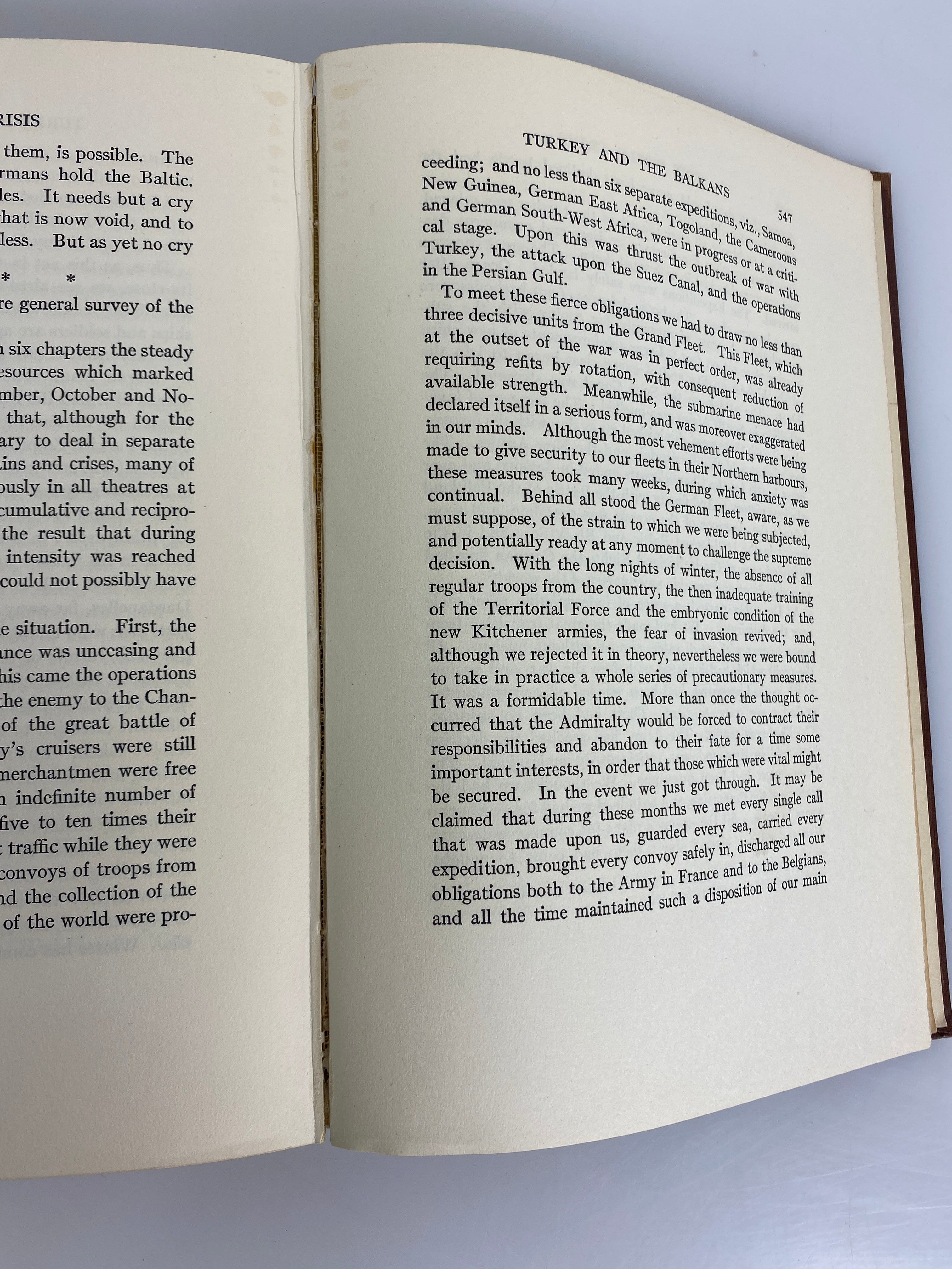 The World Crisis by Winston Churchill April 1923 Antique HC Ex-Library