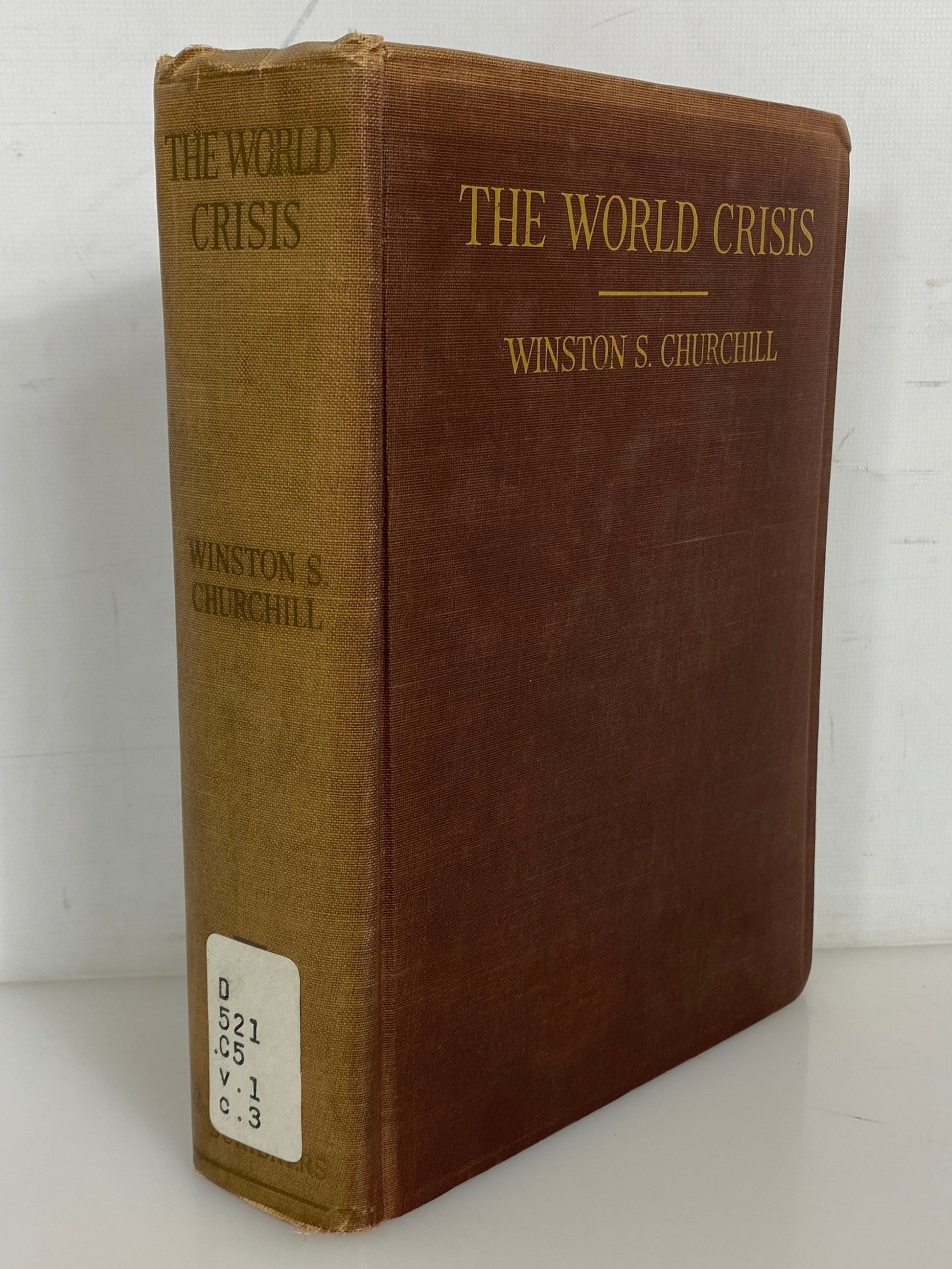 The World Crisis by Winston Churchill April 1923 Antique HC Ex-Library