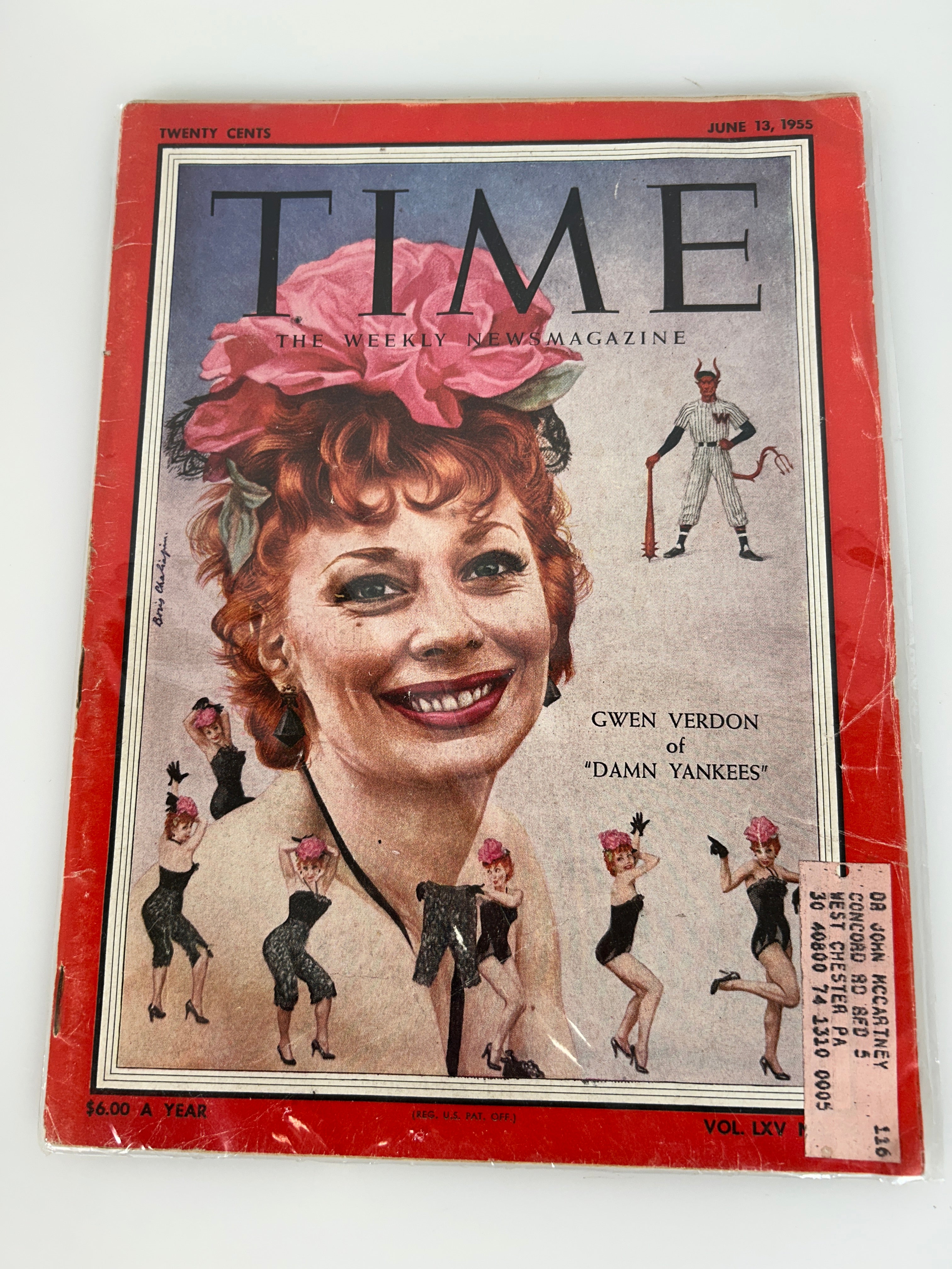 Time June 13,1955- Gwen Verdon Damn Yankees; King Saud; Marilyn Monroe; Iran