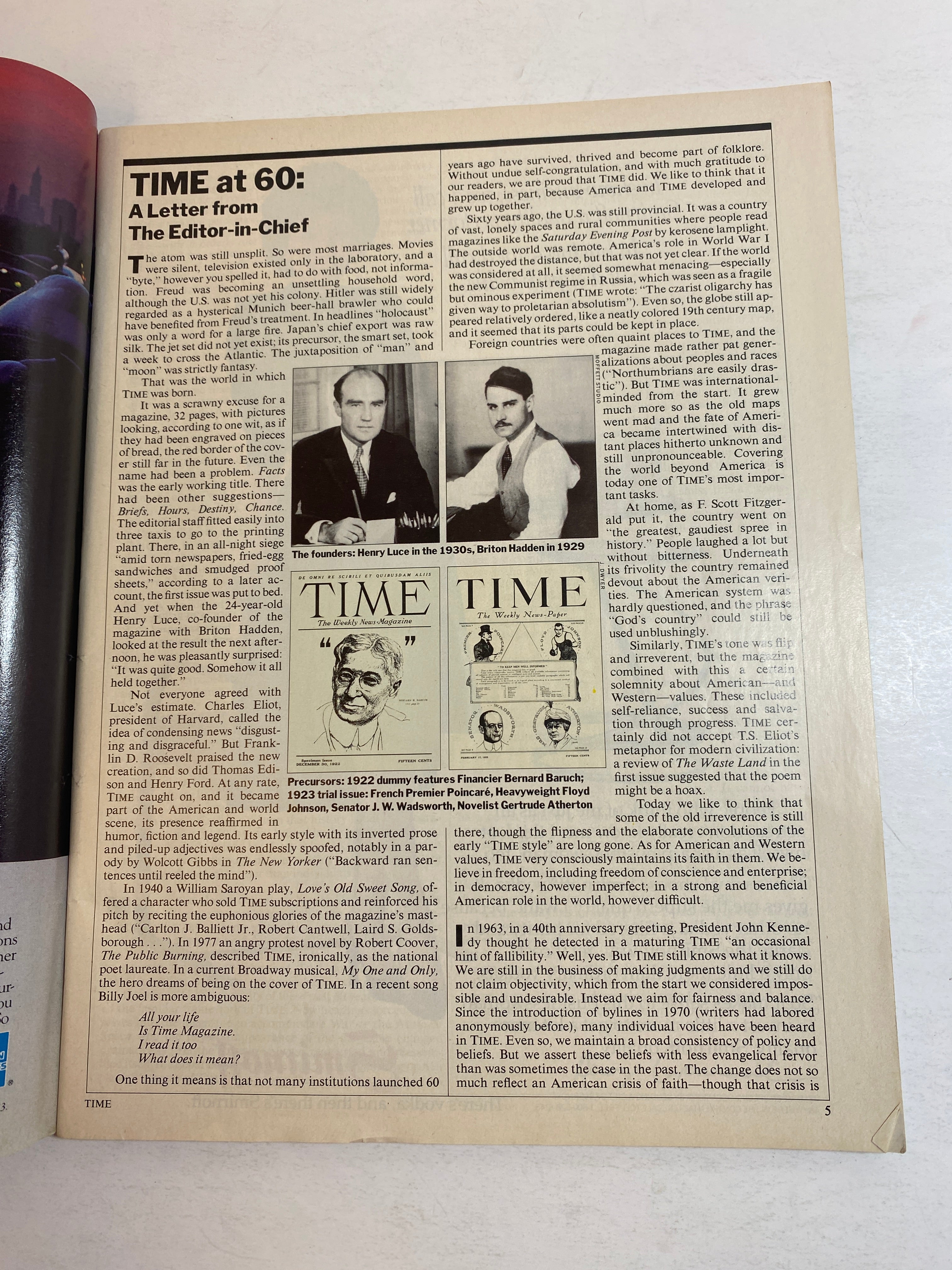 Time Magazine 1983 60th Anniversary Issue