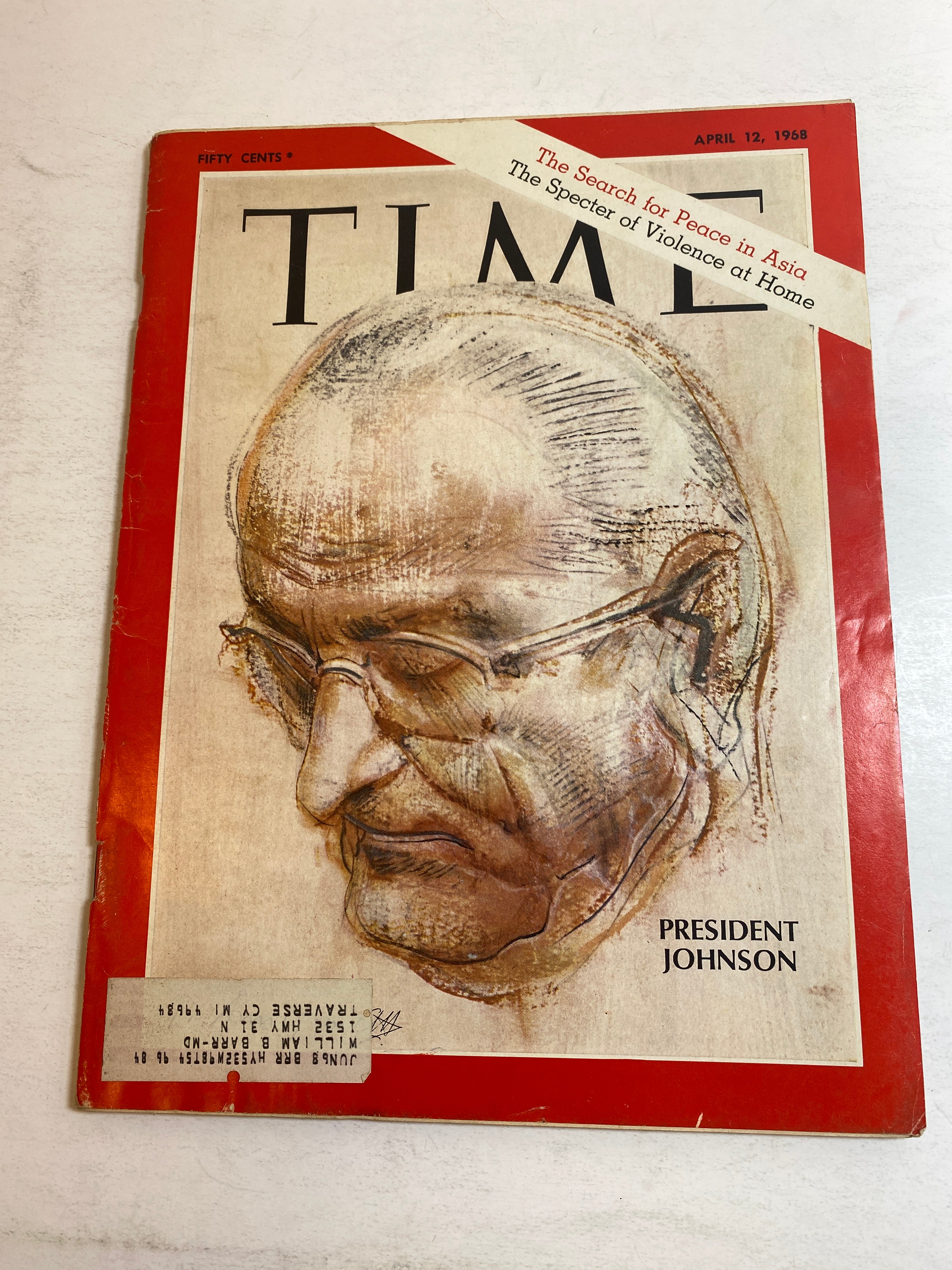 Time Magazine April 12, 1968 President Lyndon Johnson