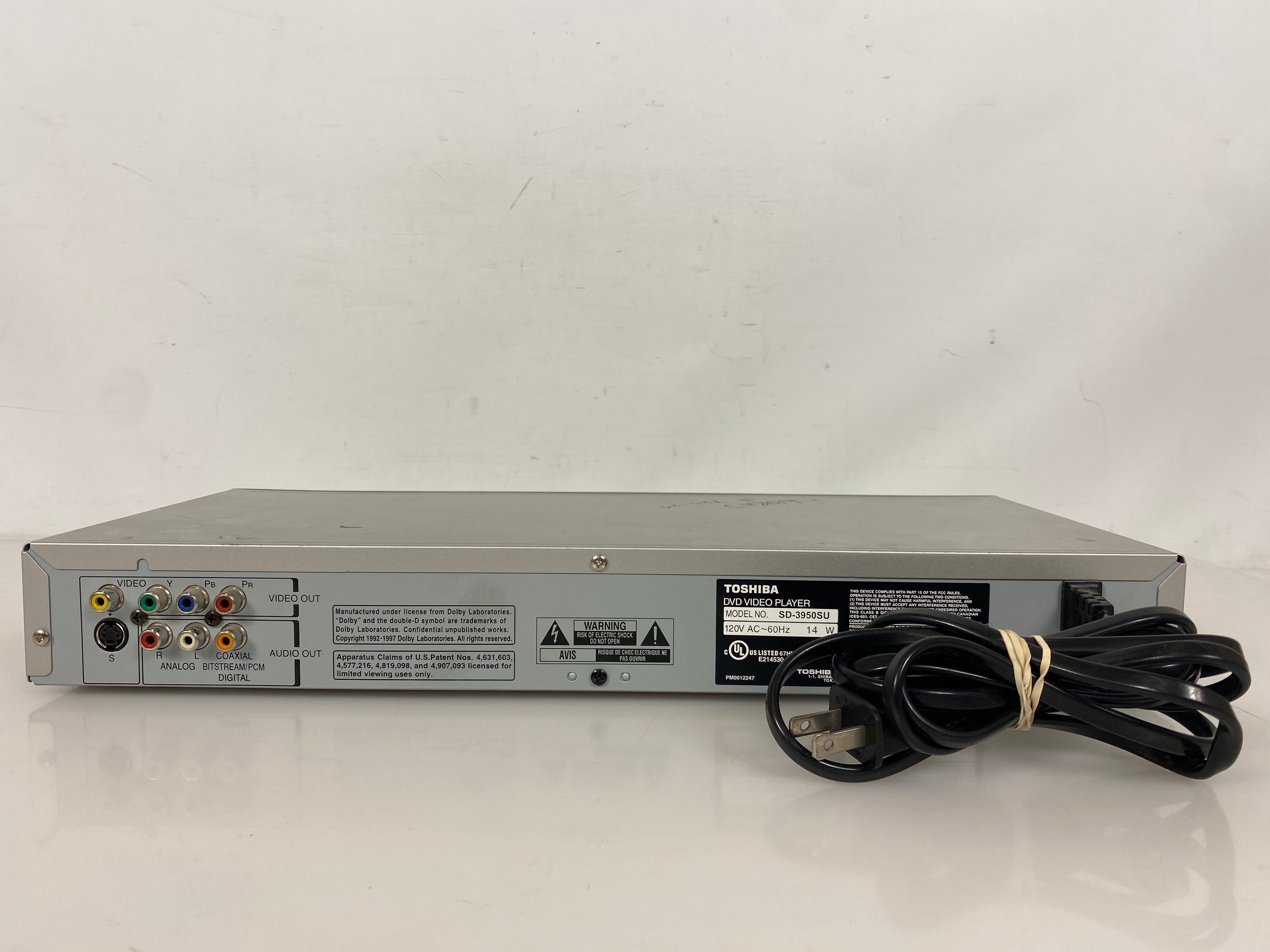 Toshiba SD-3950 Progressive Scan DVD Player