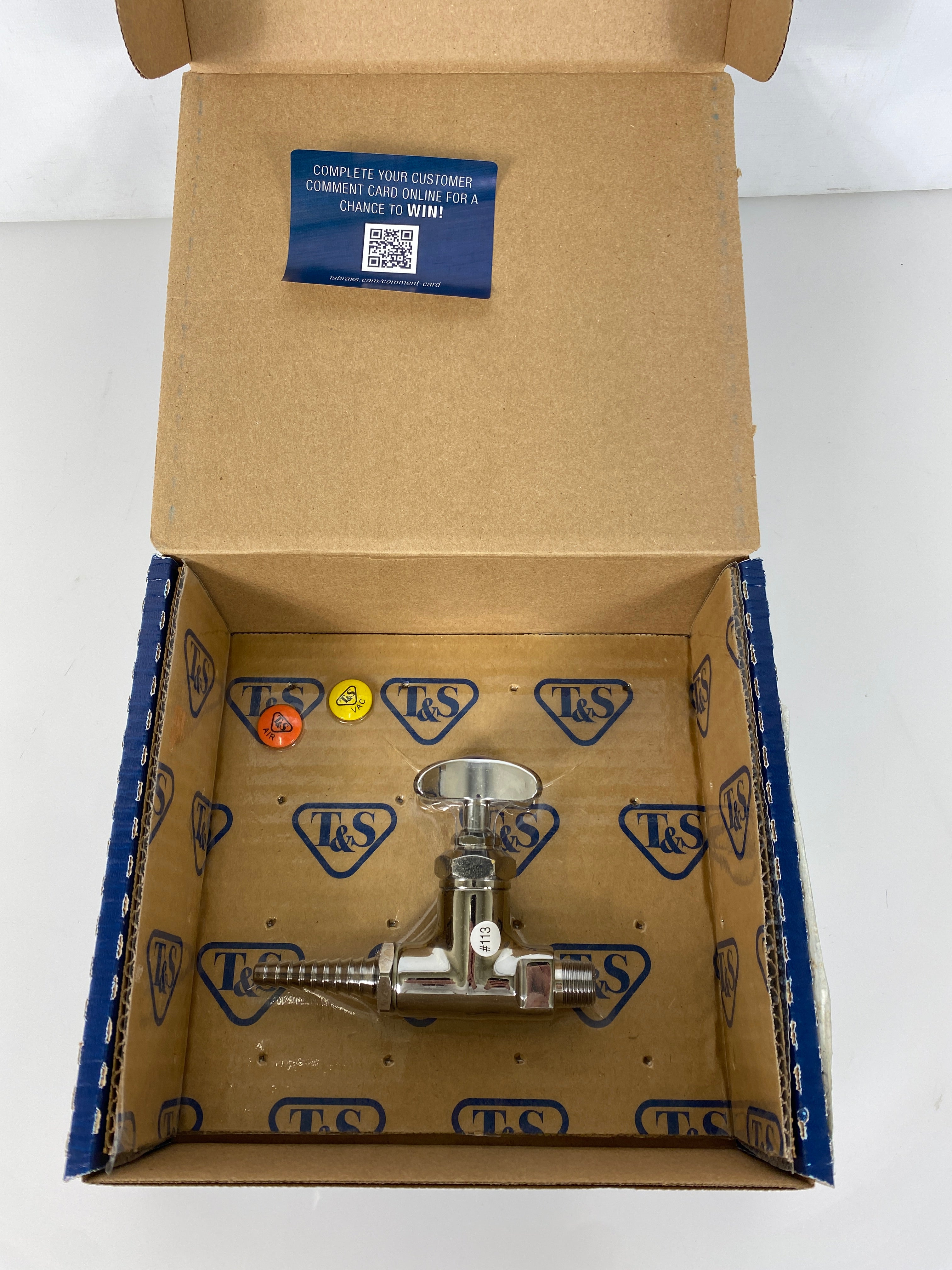 T&S Lab Straight Stop 3/8" BL-4500-01 Pack of 2