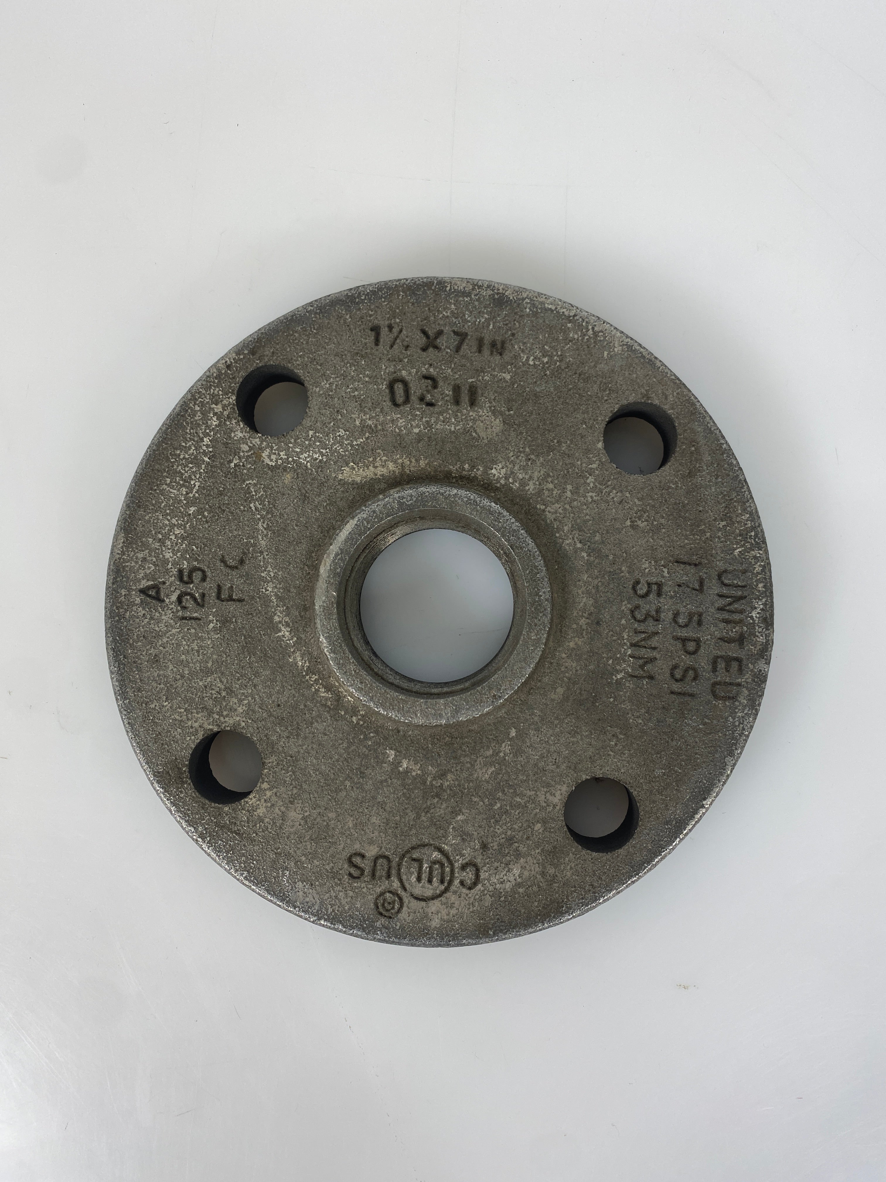 United #125 Cast Iron Flange Screwed 1 1/2 x 7"