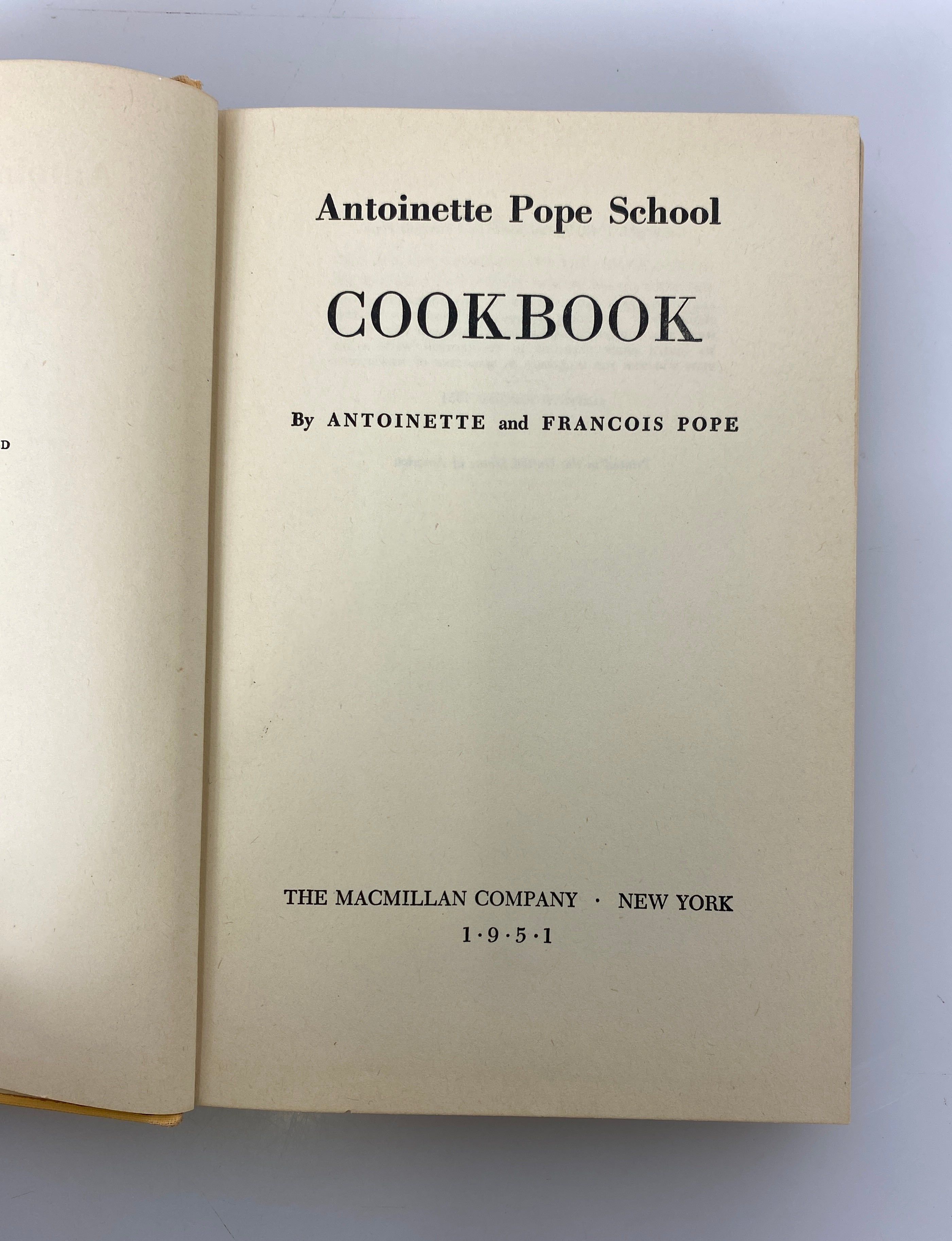 Vintage Antoinette Pope School Cookbook 1951 *Signed*