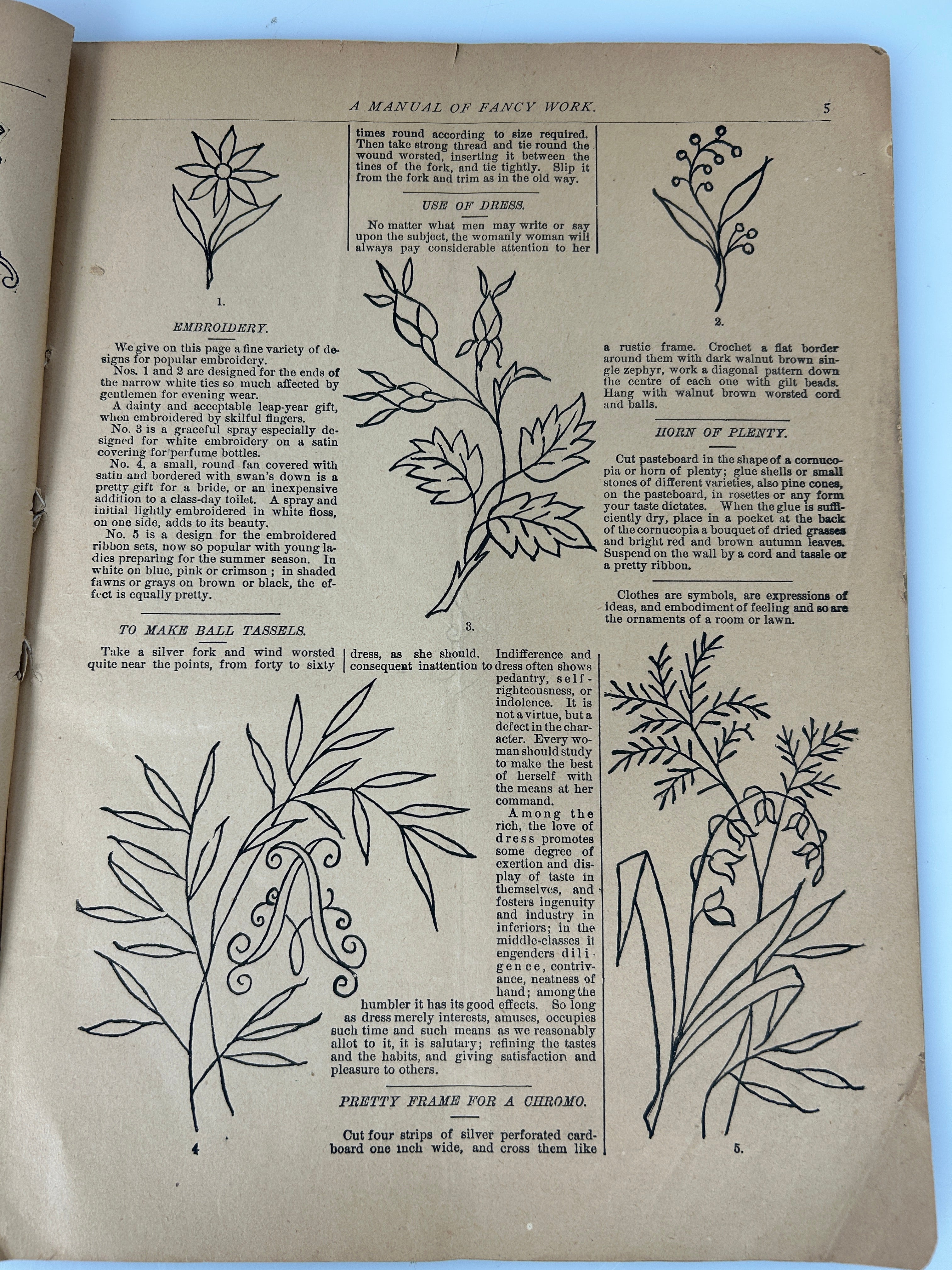 Vintage Embroidery Guide: Madam Worth's New Manual of Fancy Work 1886 RL Spencer