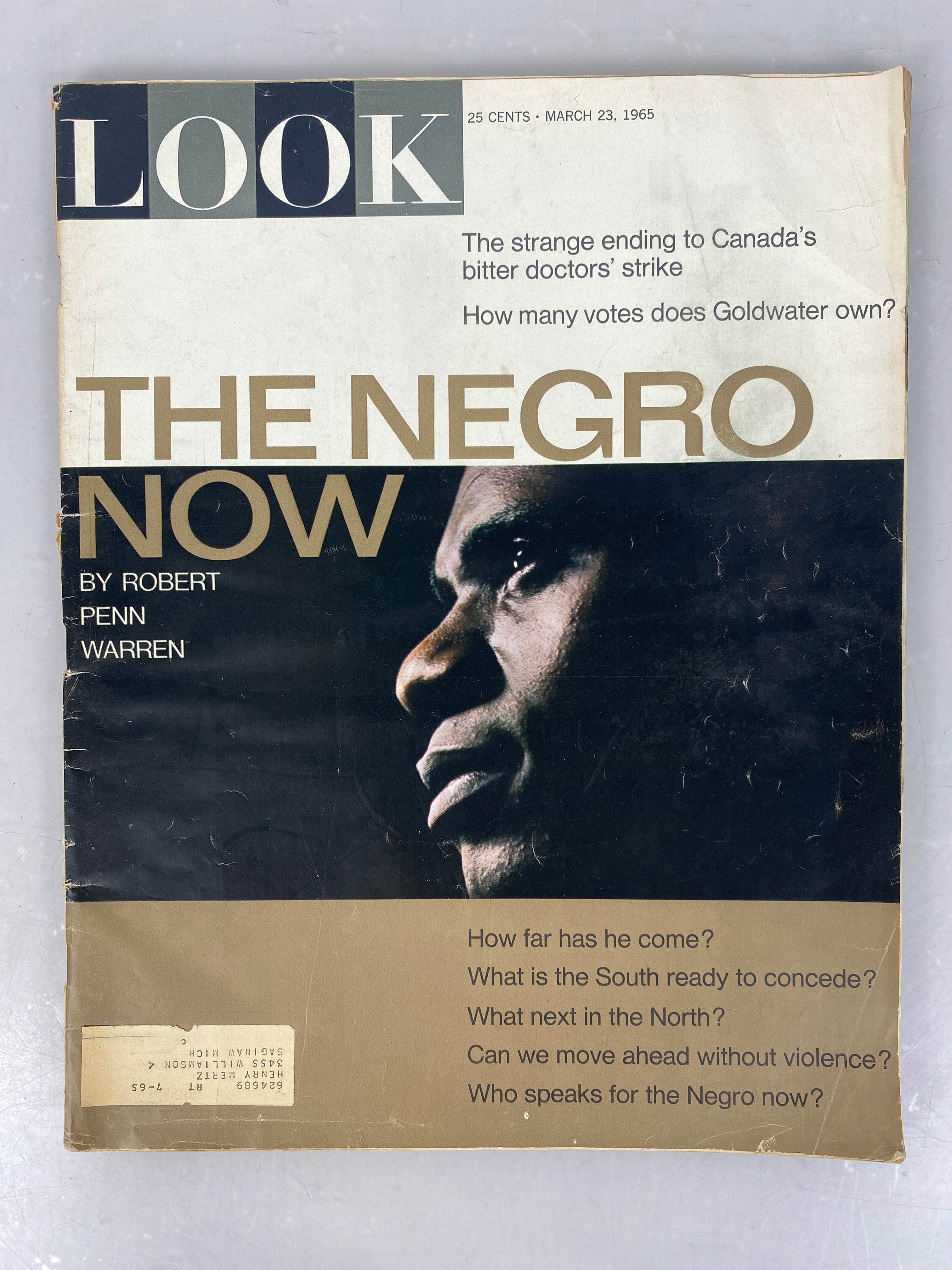 Vintage Look Magazine March 23, 1965 African American History