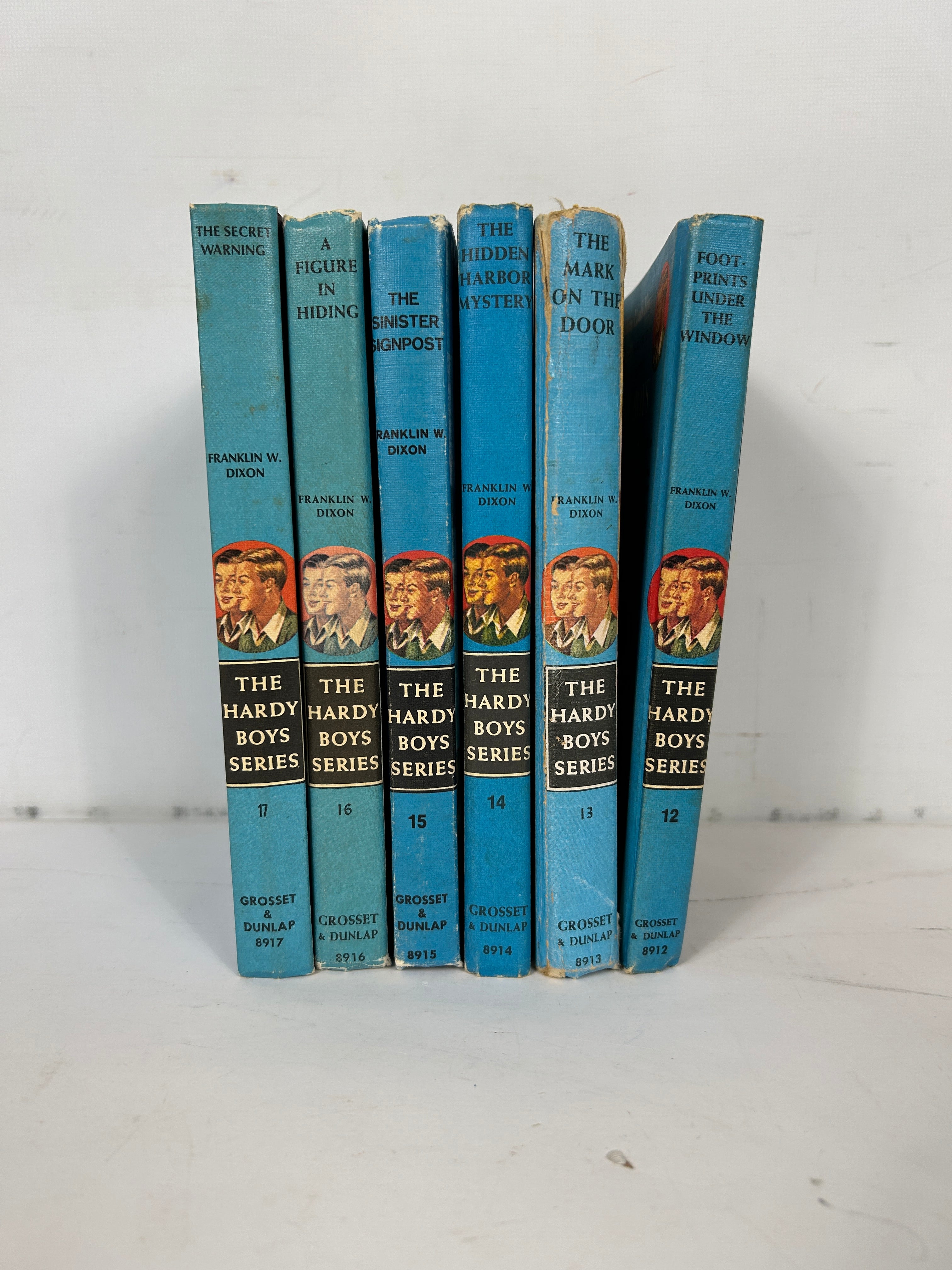 Vintage Lot of 6 Hardy Boys Hardcover Mystery Books 12- 17 Matte Cover HC