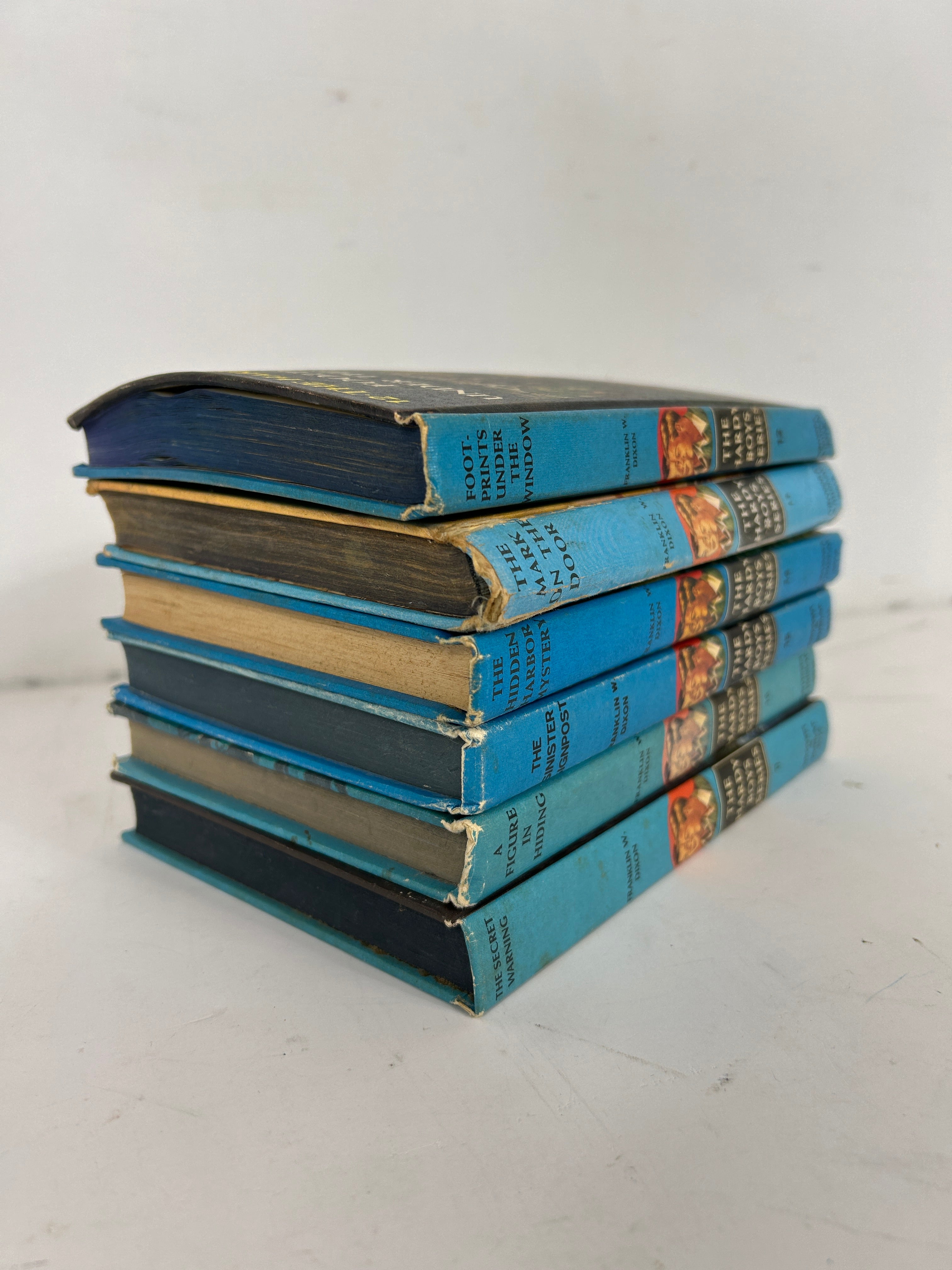 Vintage Lot of 6 Hardy Boys Hardcover Mystery Books 12- 17 Matte Cover HC