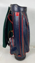 Vintage Wilson Leather Black and Red Golf Bag