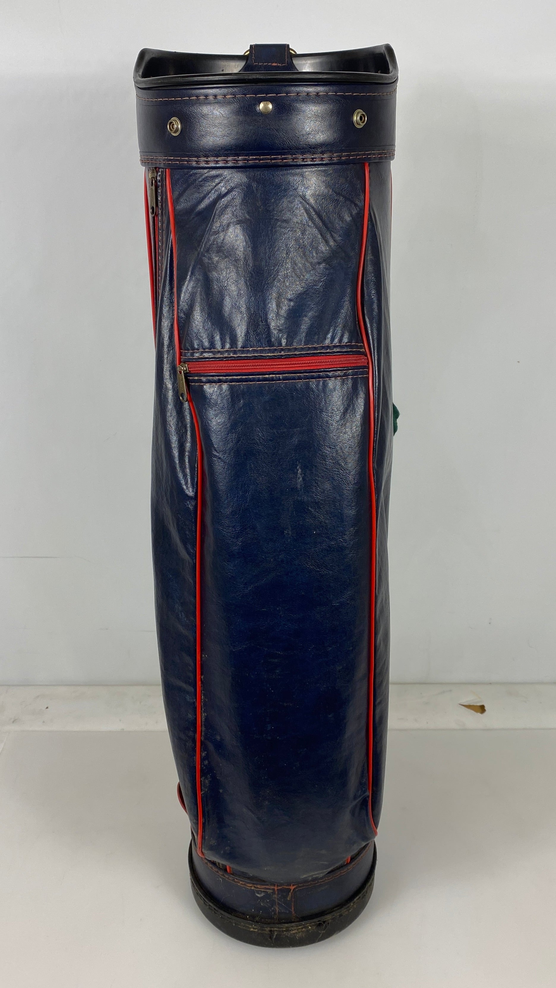Vintage Wilson Leather Black and Red Golf Bag