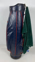 Vintage Wilson Leather Black and Red Golf Bag