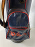 Vintage Wilson Leather Black and Red Golf Bag
