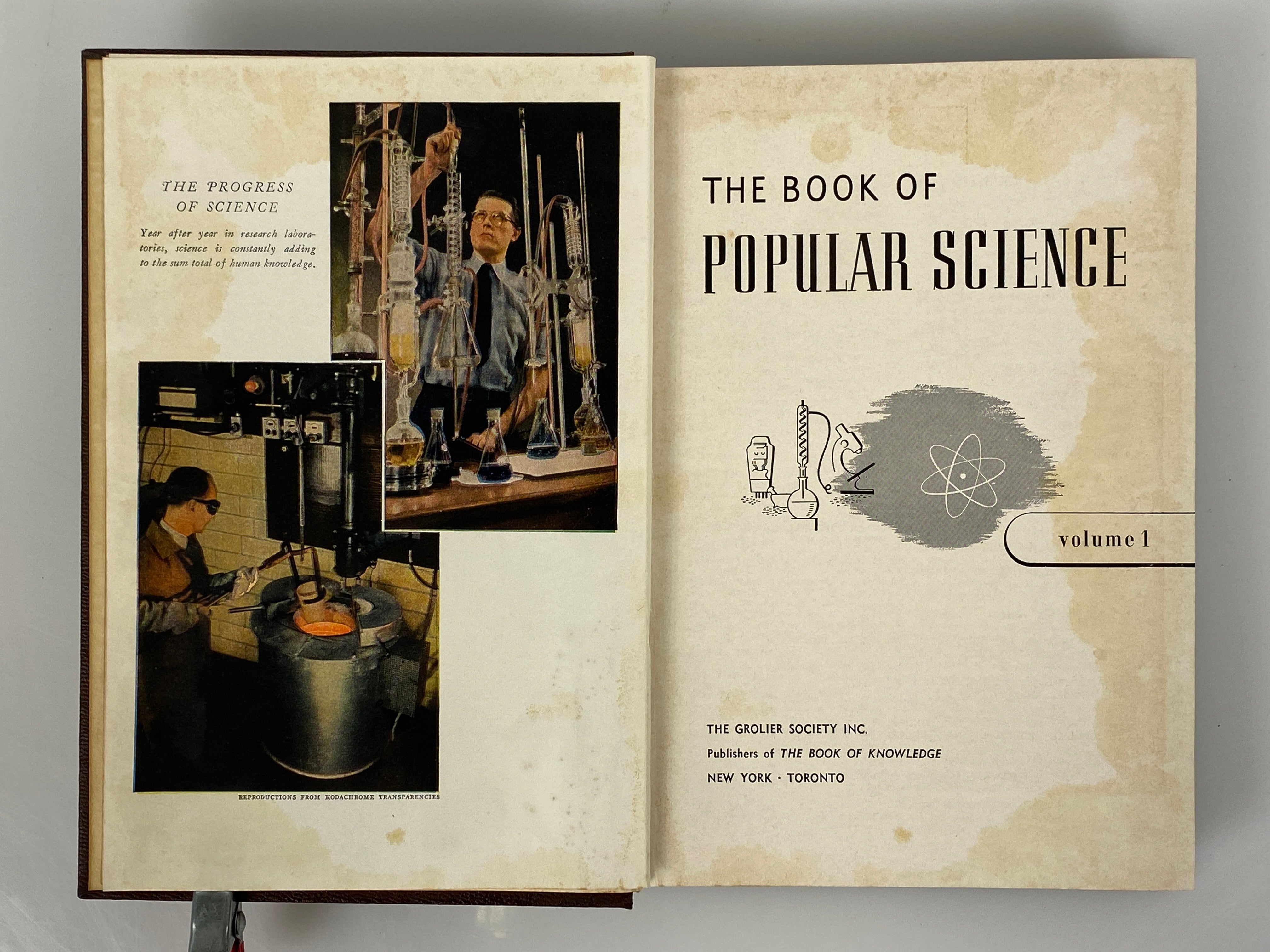 Vol 1-9 of The Book of Popular Science 1955 Grolier Society Vintage HC