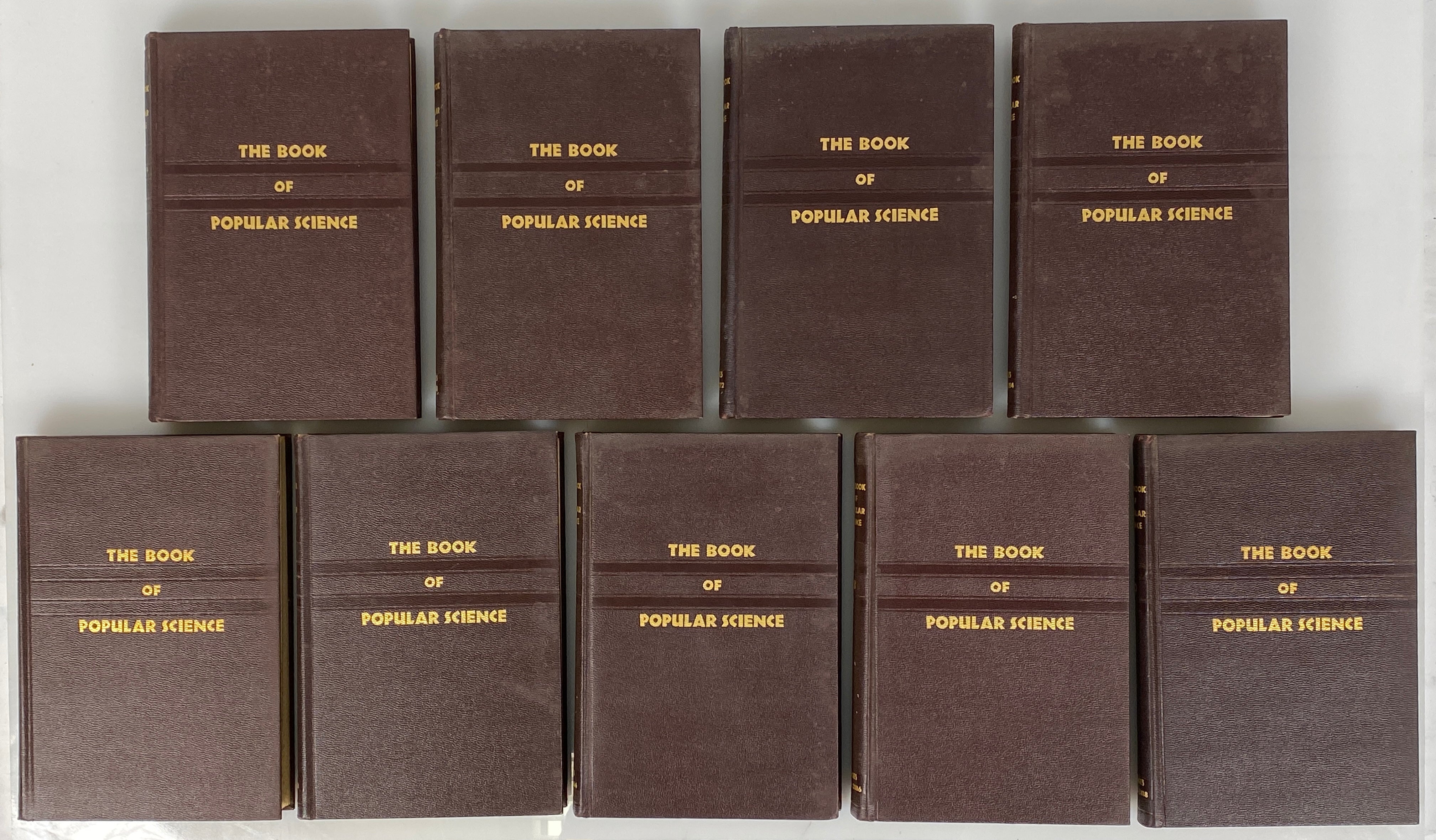Vol 1-9 of The Book of Popular Science 1955 Grolier Society Vintage HC